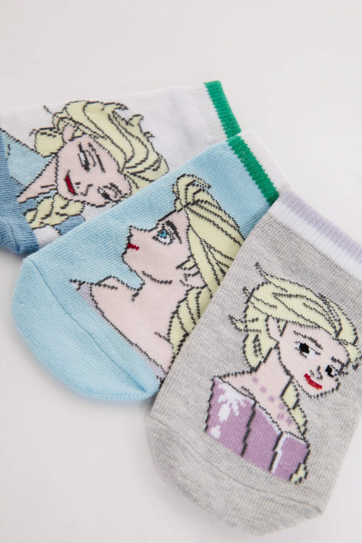 Chaussettes Courtes Coton Frozen pour Fille - 3 Paires