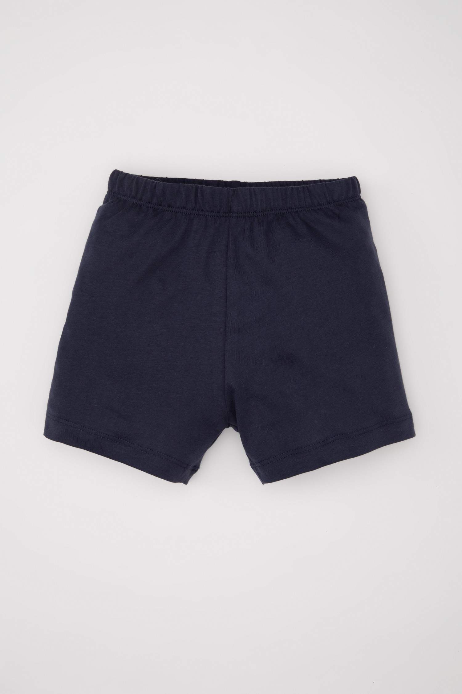 Erkek Bebek 2'li Takım Bisiklet Yaka Baskılı Kısa Kollu Tişört Şort