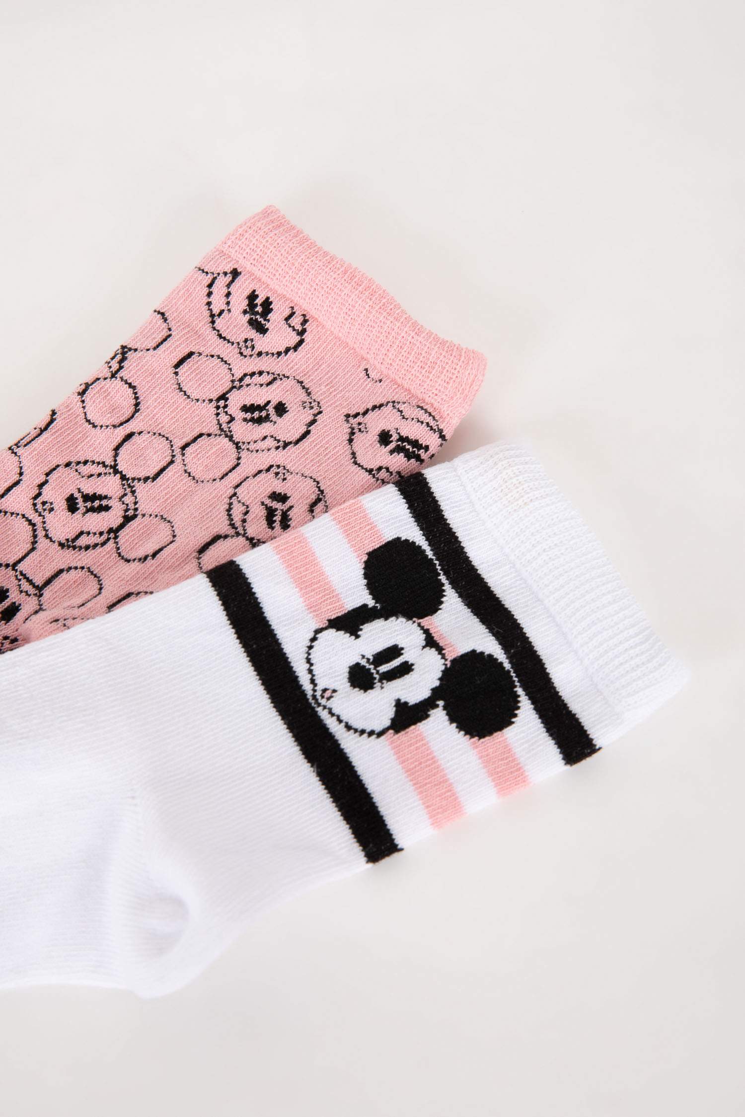 Girl Disney Mickey & Minnie 2 Piece Cotton Long Socks