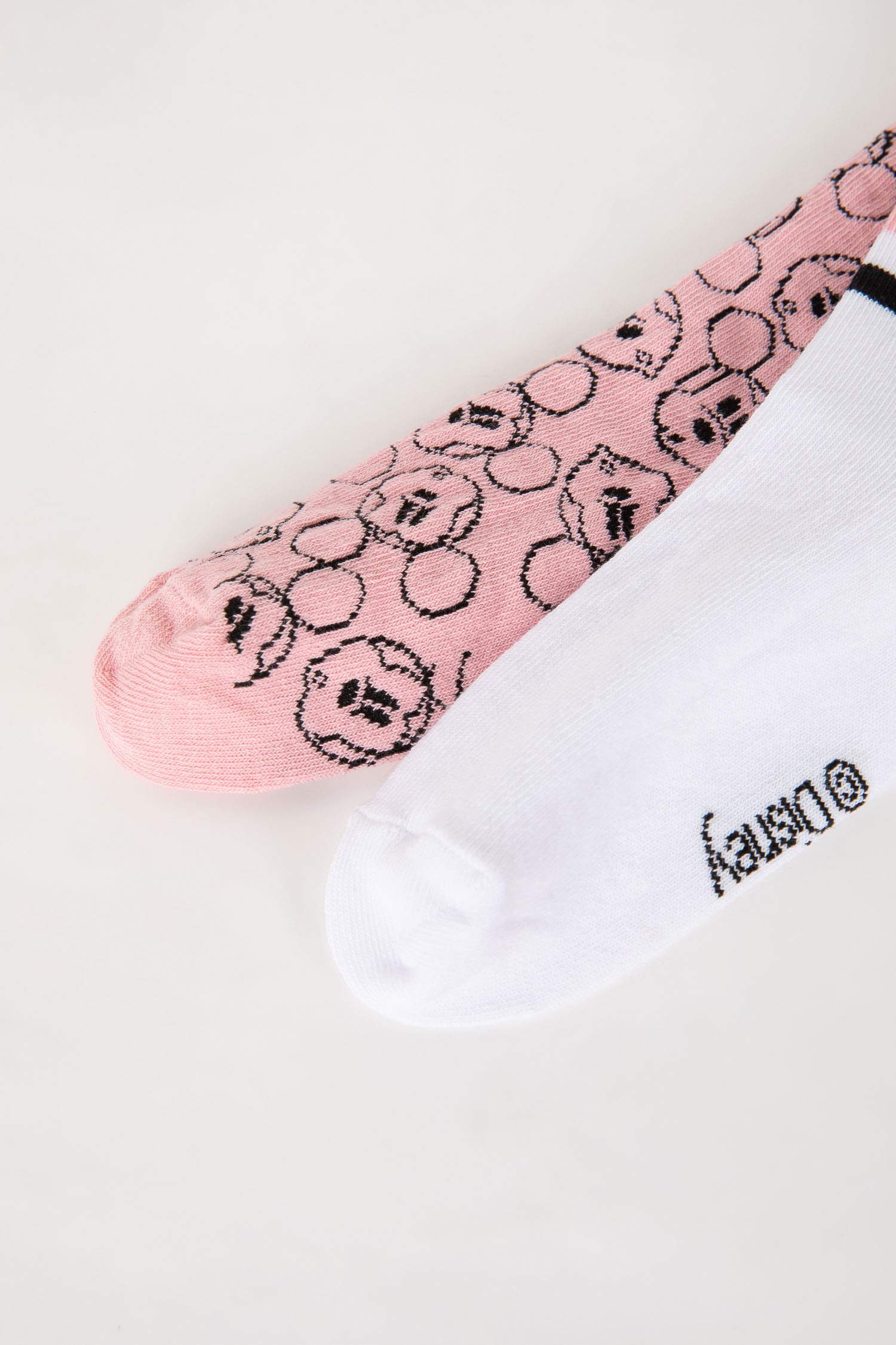 Girl Disney Mickey & Minnie 2 Piece Cotton Long Socks