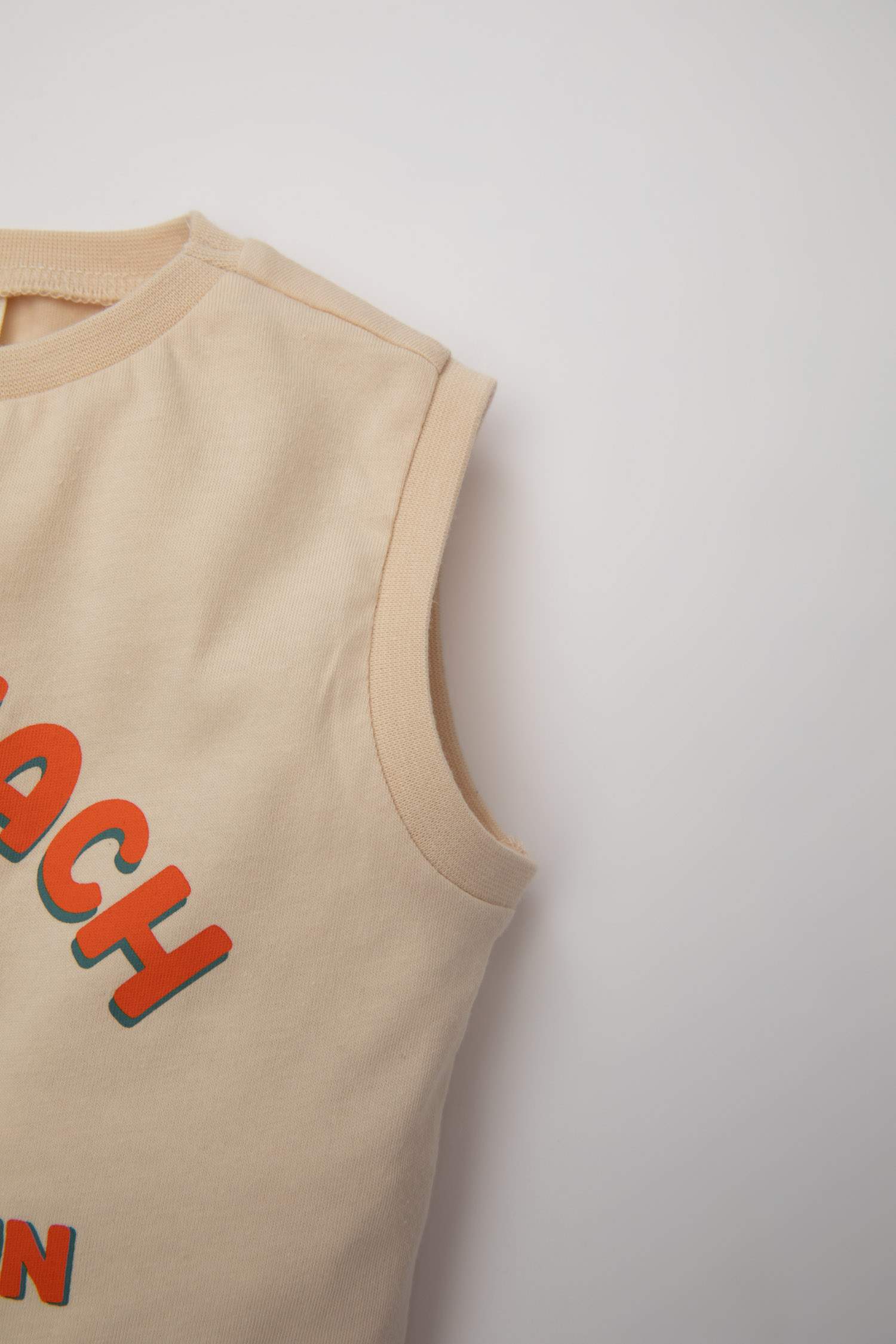 Baby Boy Crew Neck Printed Sleeveless T-Shirt