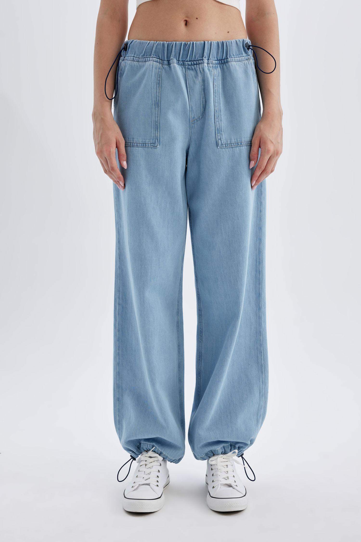Parachute Cargo High Waist Long Jeans