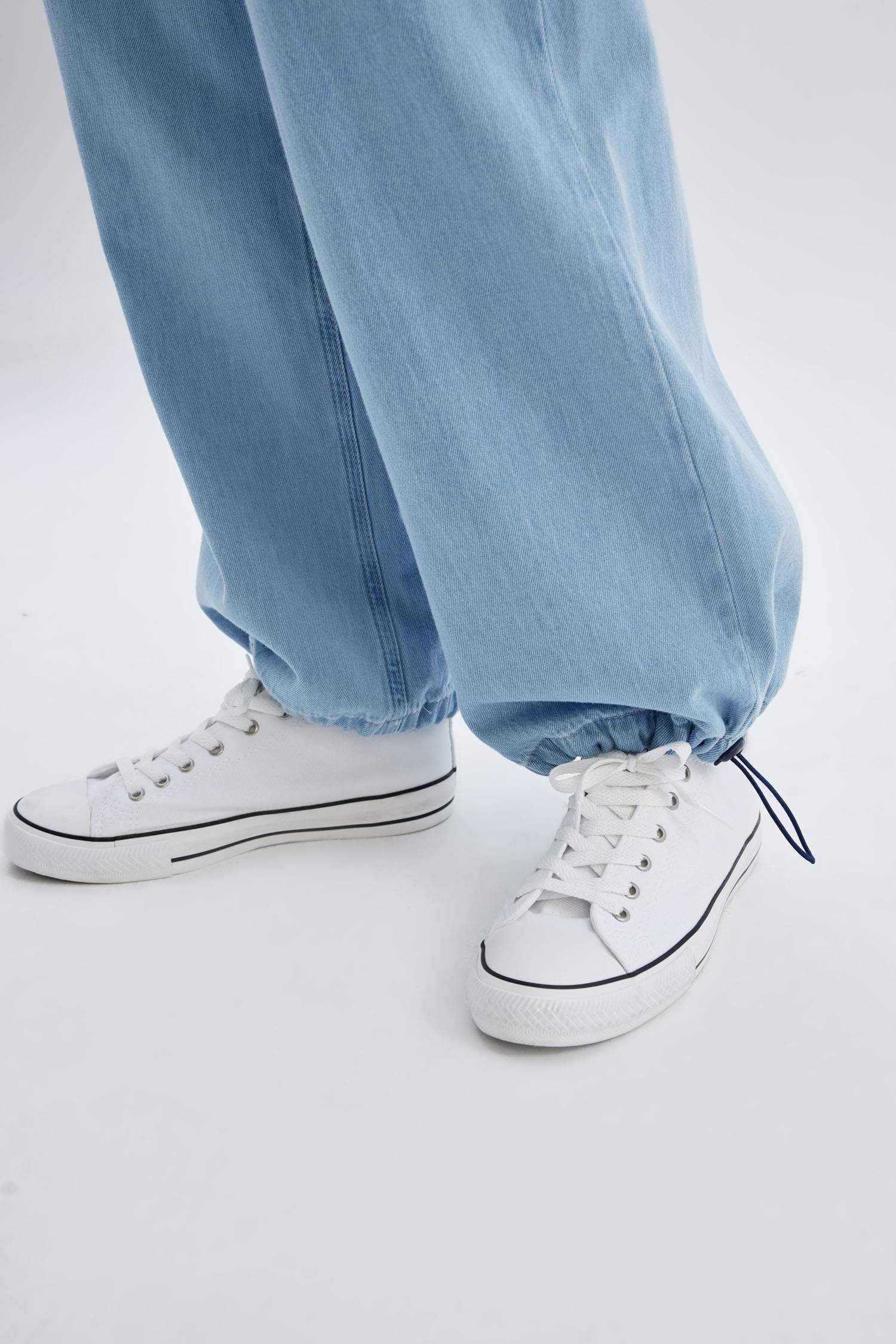 Parachute Cargo High Waist Long Jeans