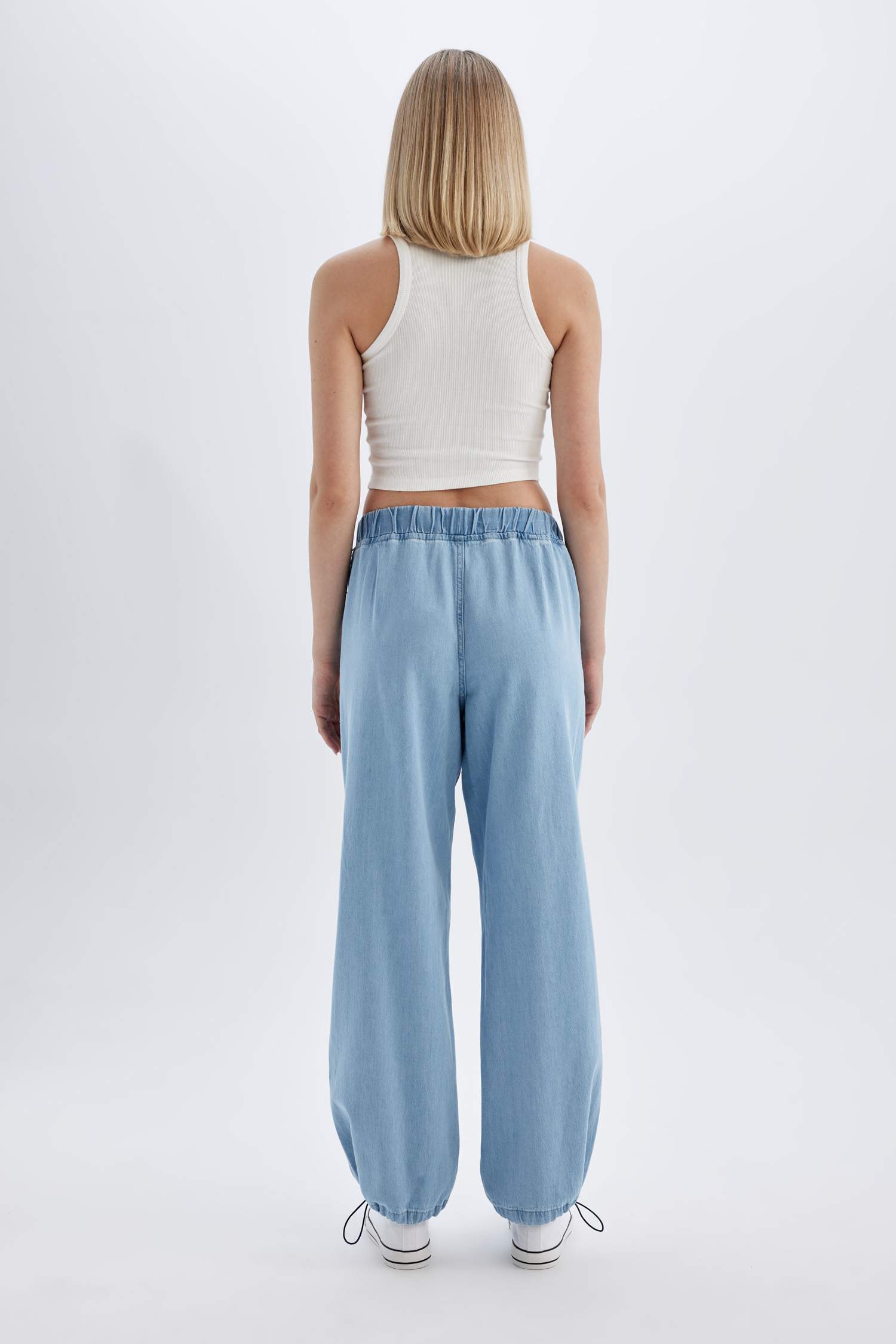 Parachute Cargo High Waist Long Jeans
