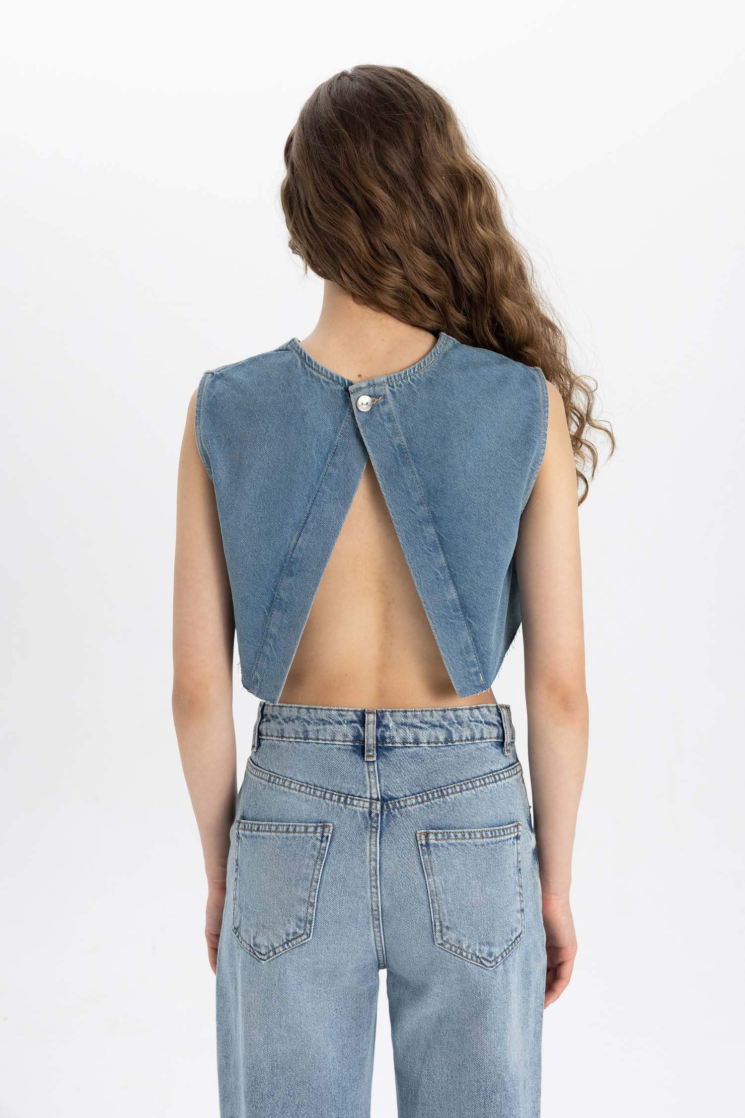 Джинсовая блузка