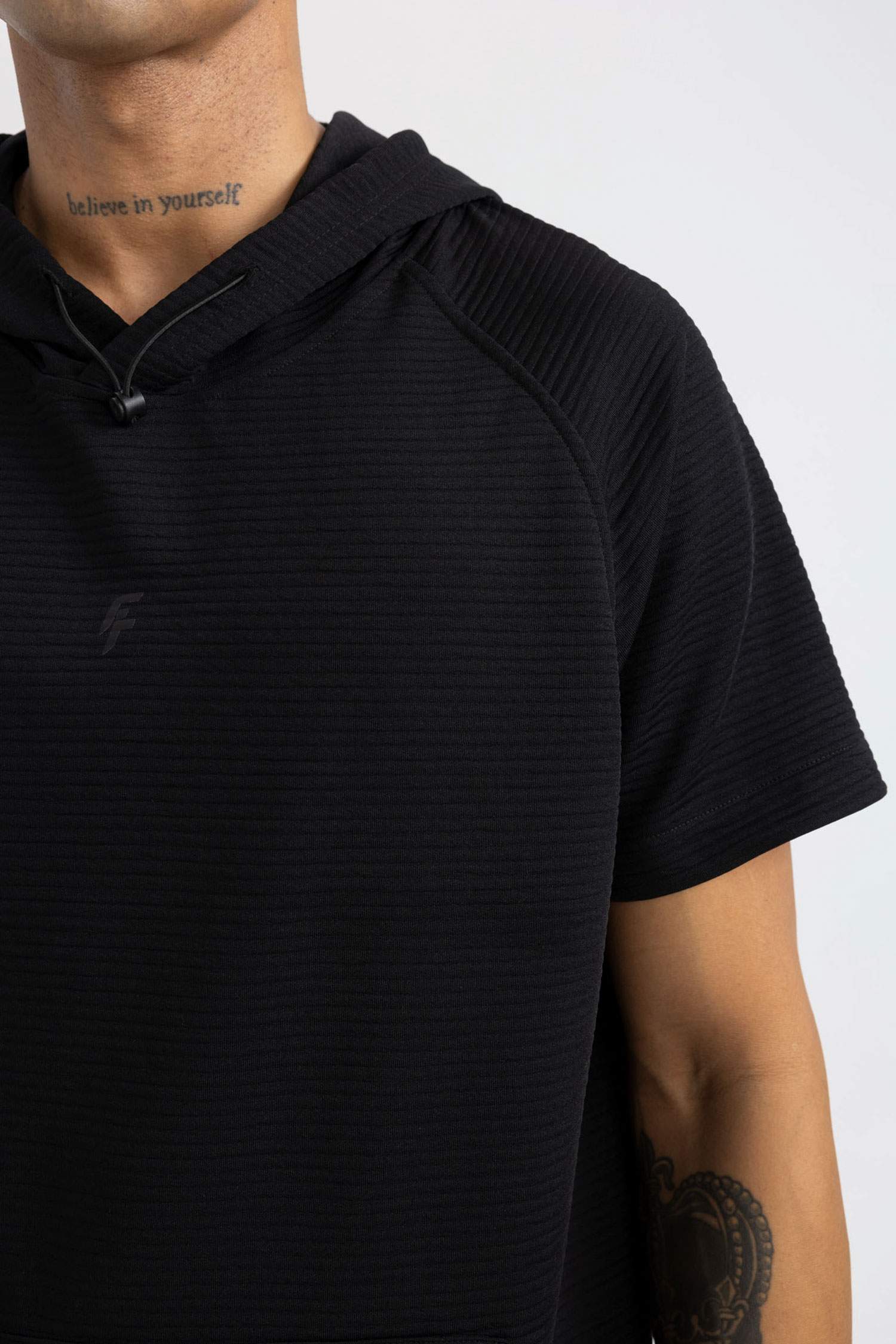 DeFactoFit Standard Fit Hooded Short Sleeve T-Shirt