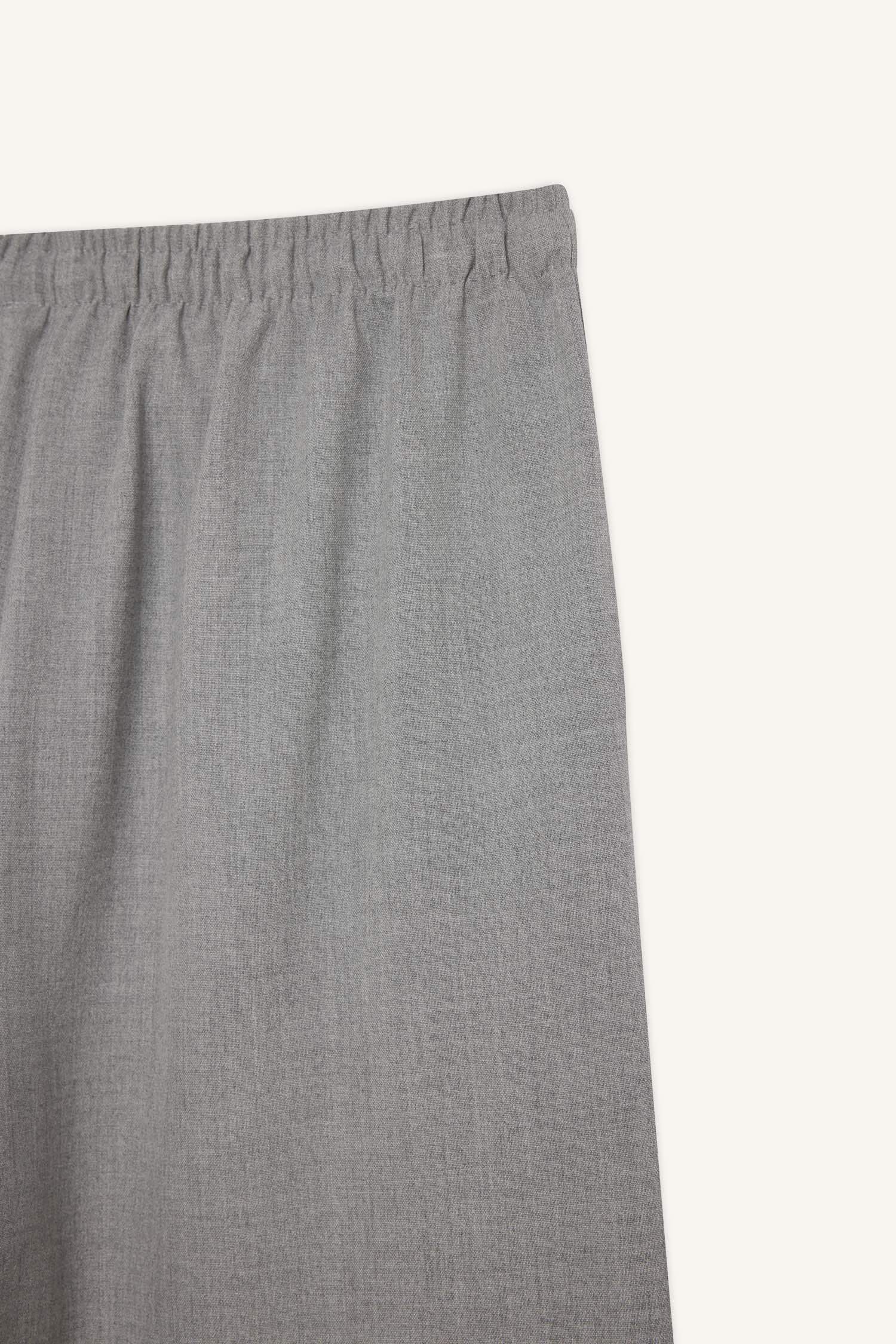 Afra x DeFacto Coool Wide Leg Kumaş Palazzo Pantolon Geniş Bol Paça Beli Lastikli Bağcıklı Cepli