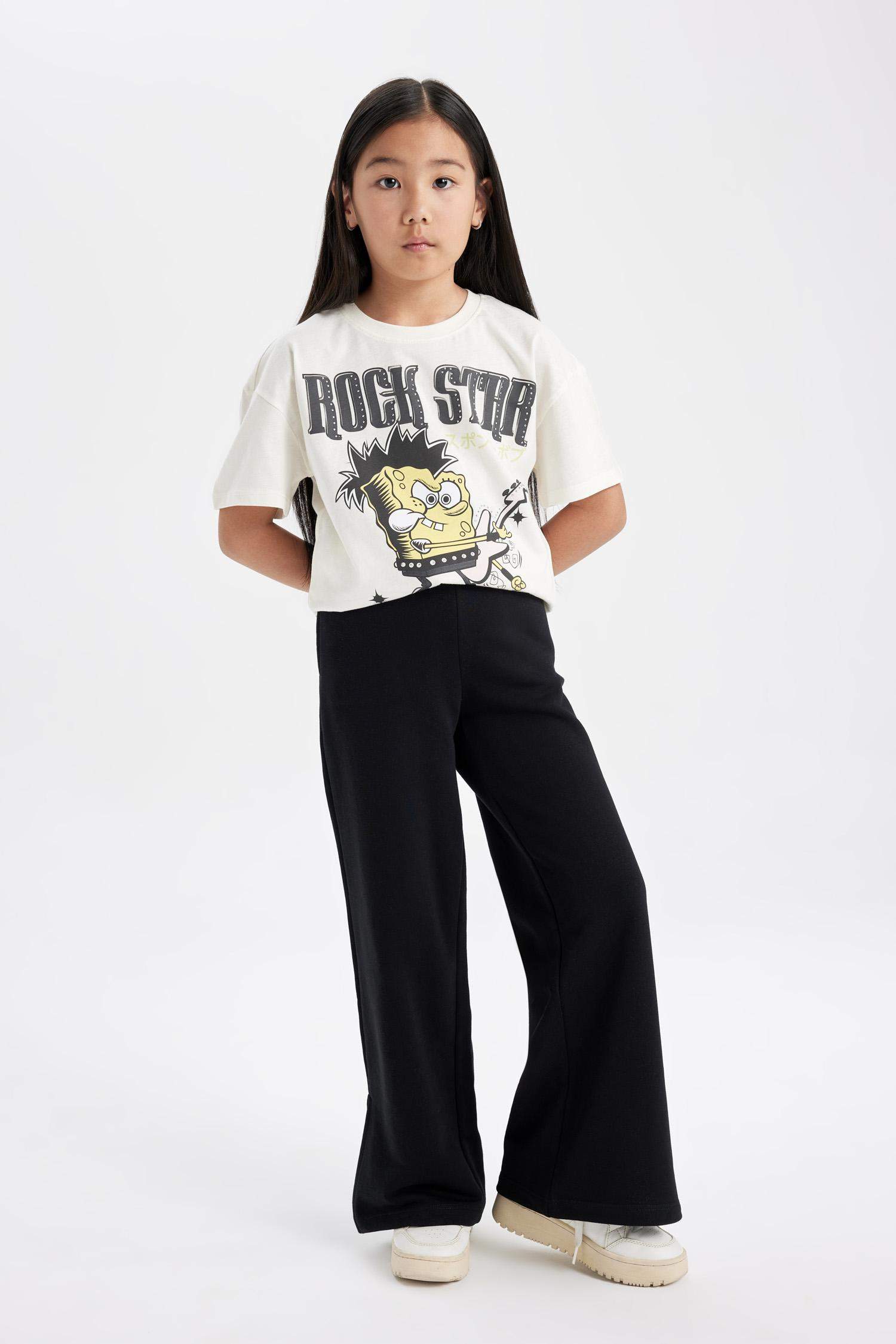 تيشيرت بناتي اوفر سايز نص ردن من سبونج بوب