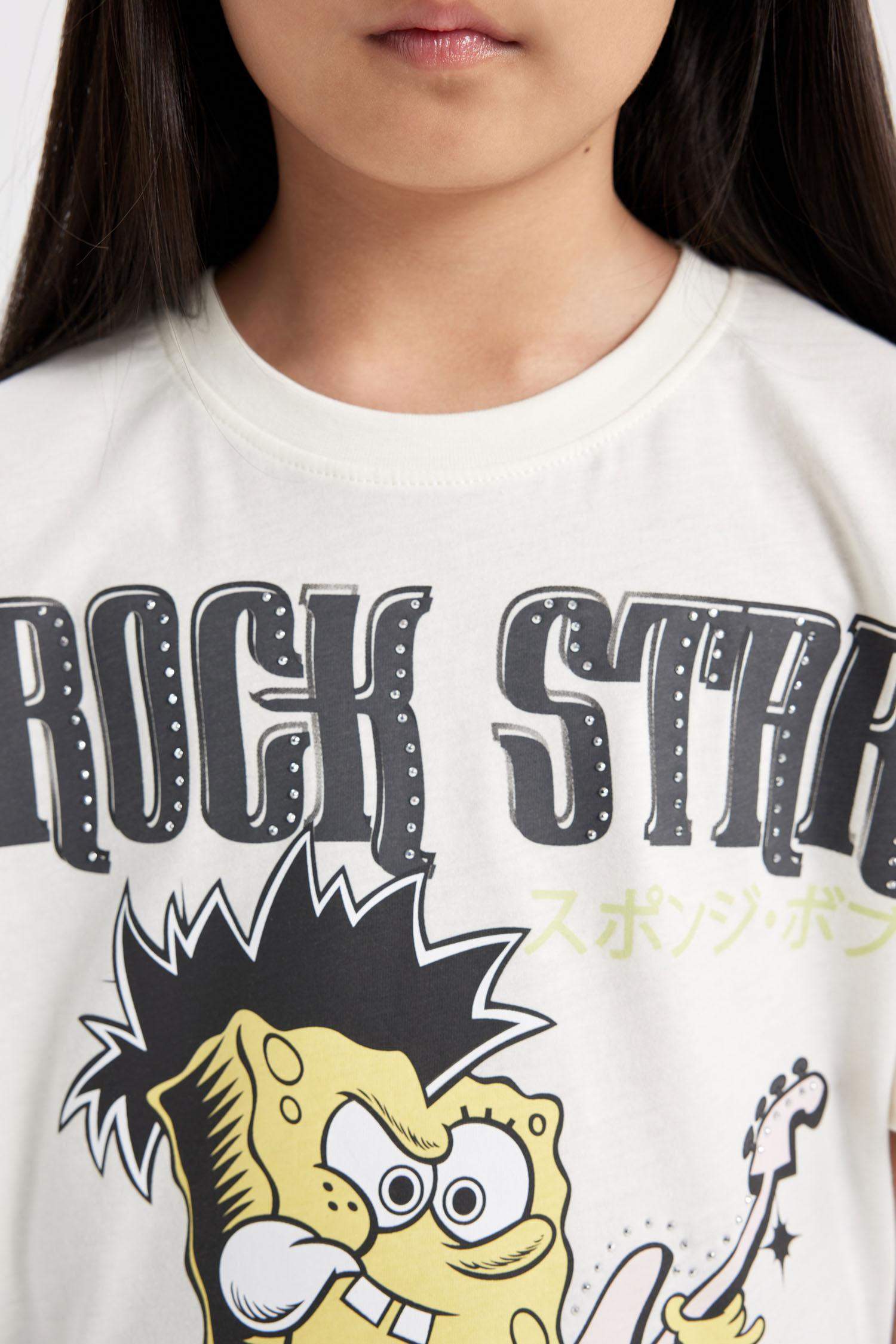 Girl SpongeBob Oversize Fit Short Sleeve T-Shirt