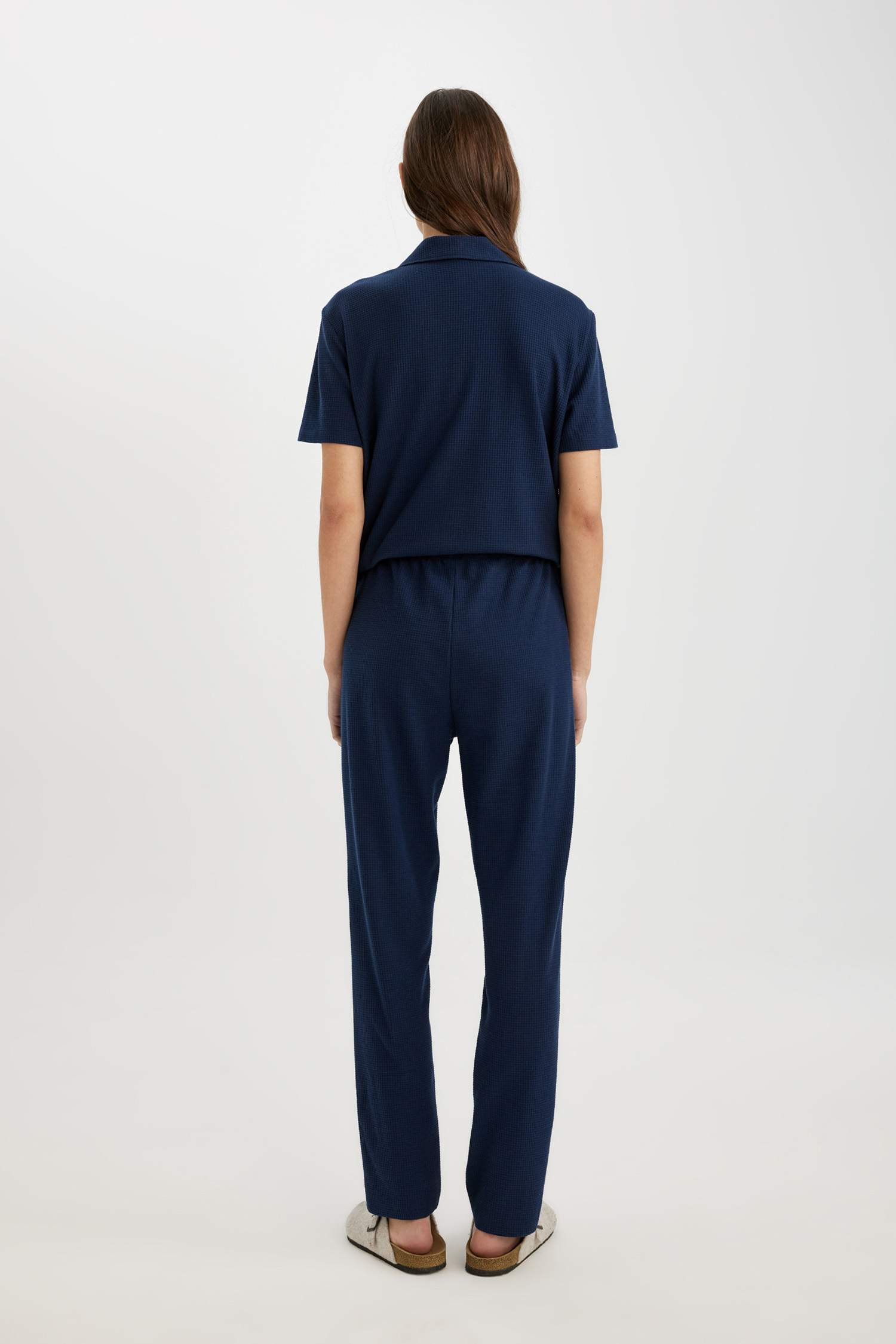 سروال بيجاما كاجوال وافل قصة عادية