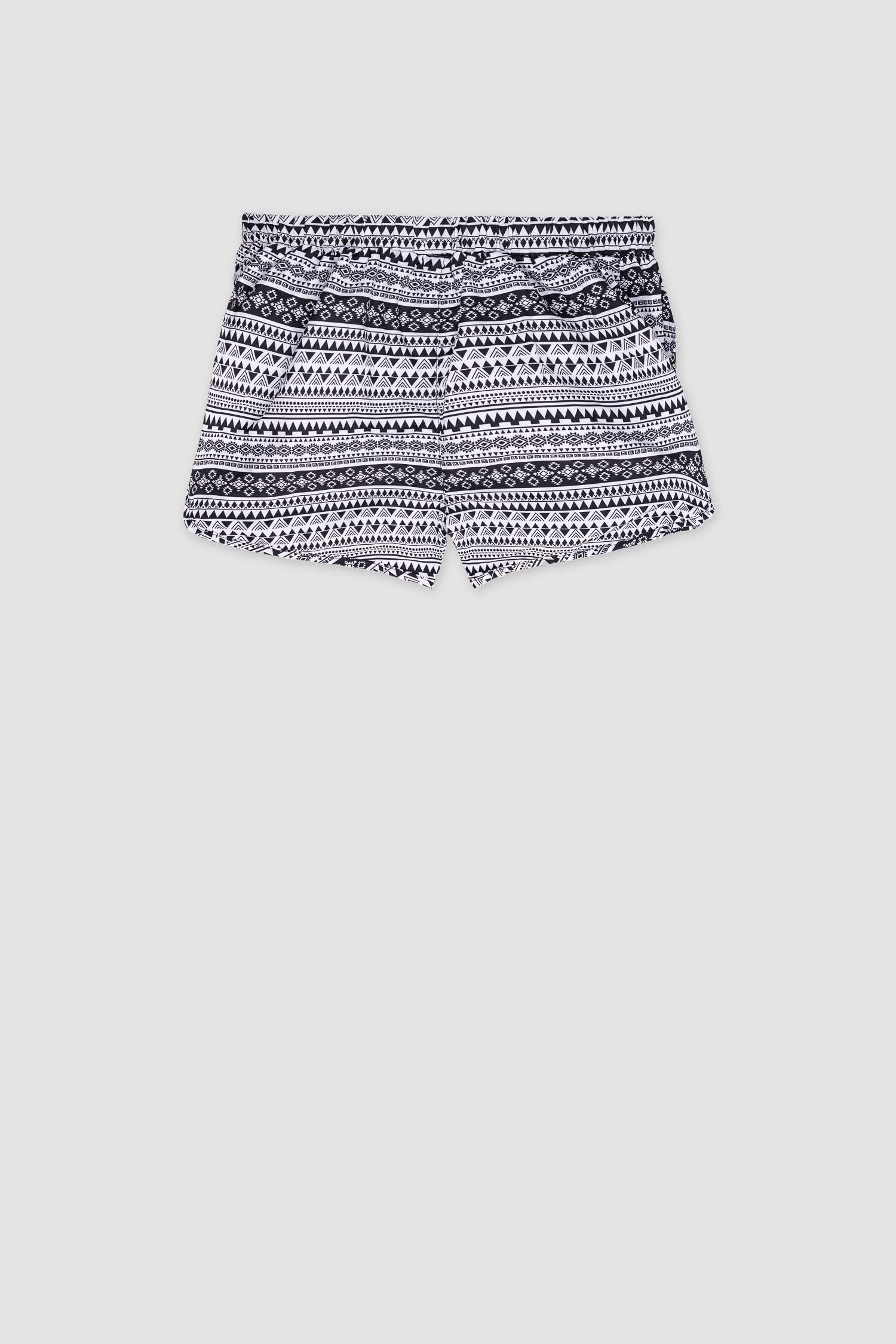 Fall in Love Regular Fit Ethnic Patterned Swim Shorts