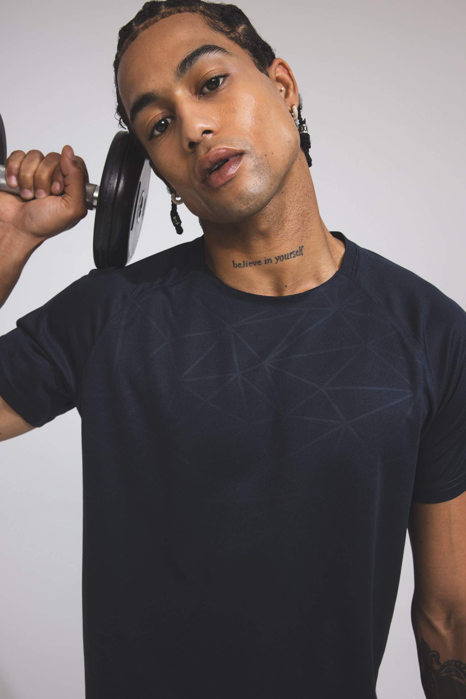 DeFactoFit Standard Fit Crew Neck Patterned T-Shirt