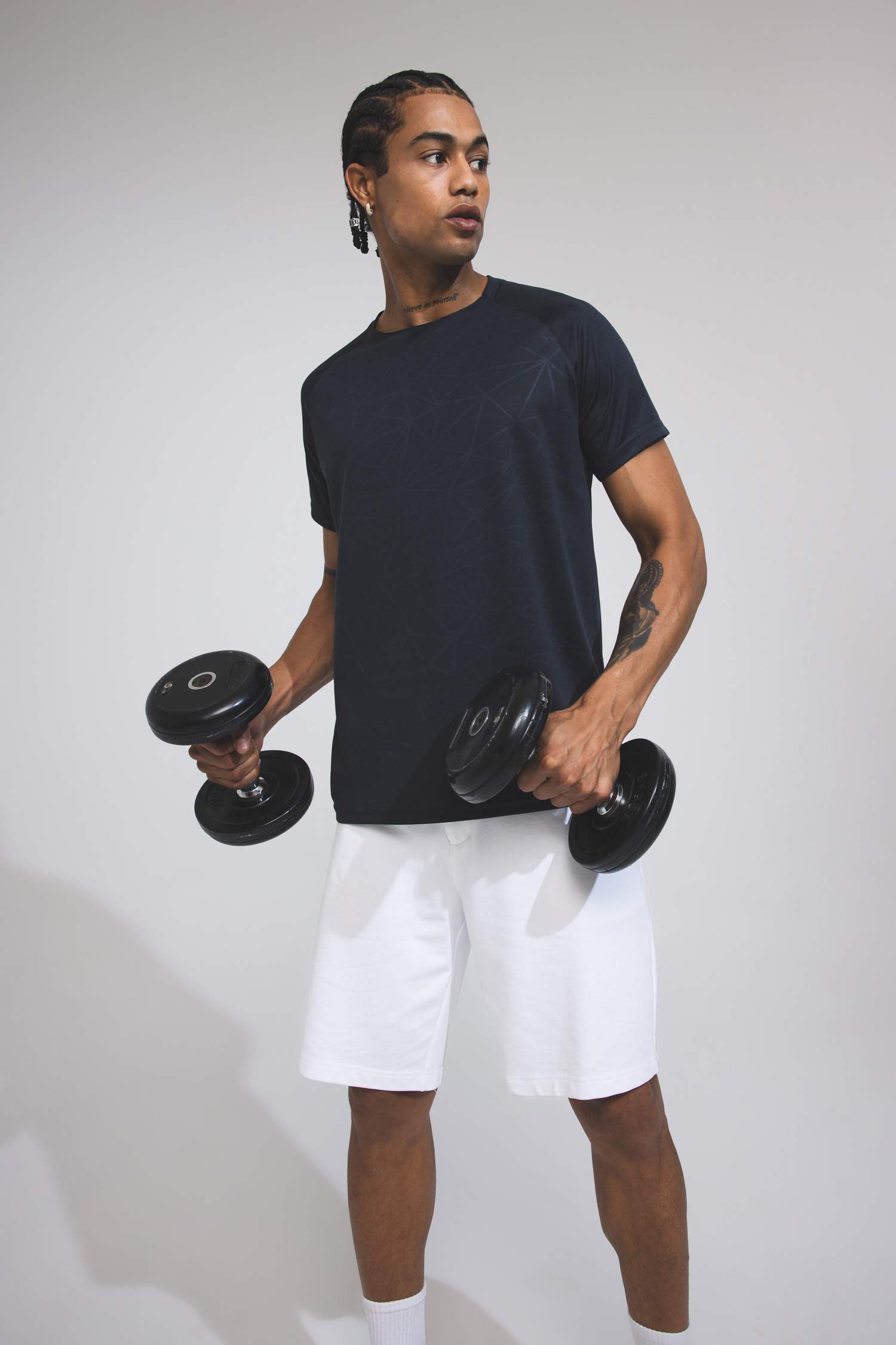 DeFactoFit Standard Fit Crew Neck Patterned T-Shirt