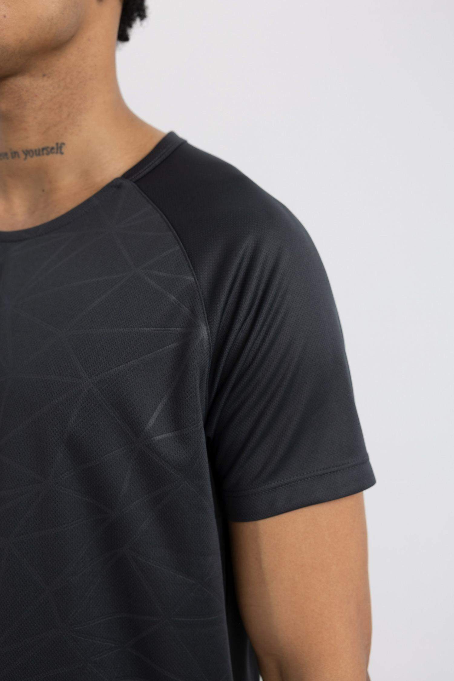 DeFactoFit Standard Fit Crew Neck Patterned T-Shirt