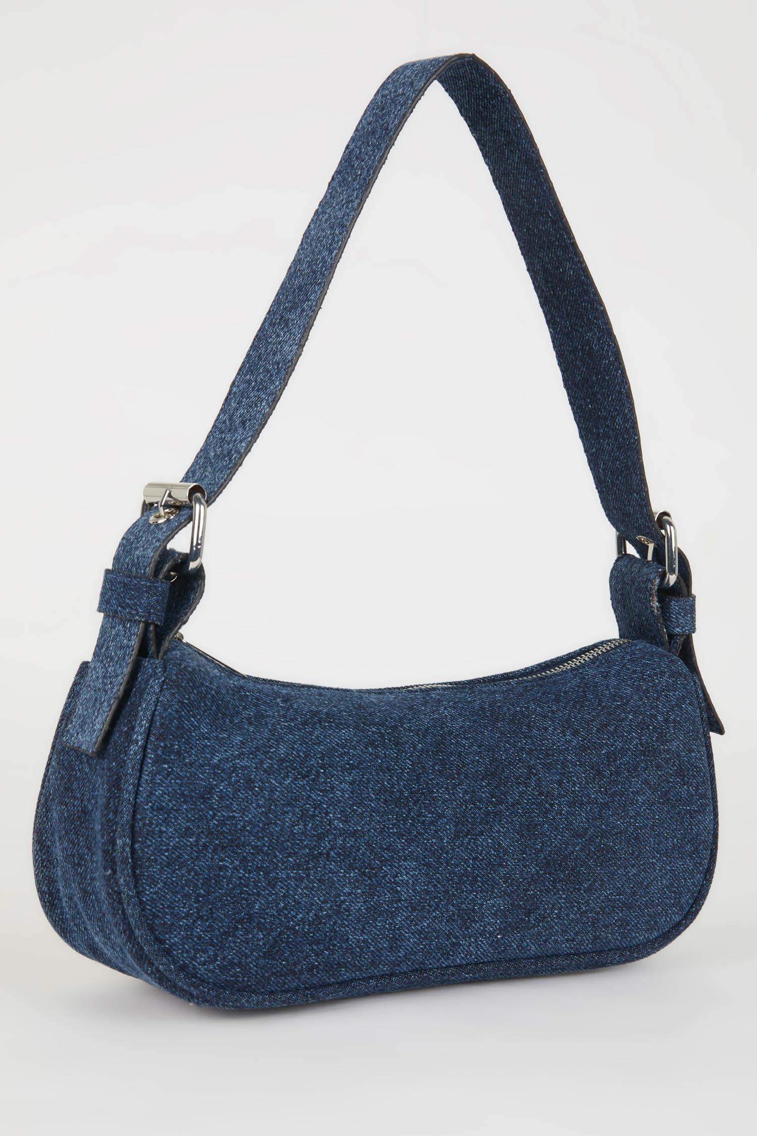 شنطة كتف حريمي جينز أزرق