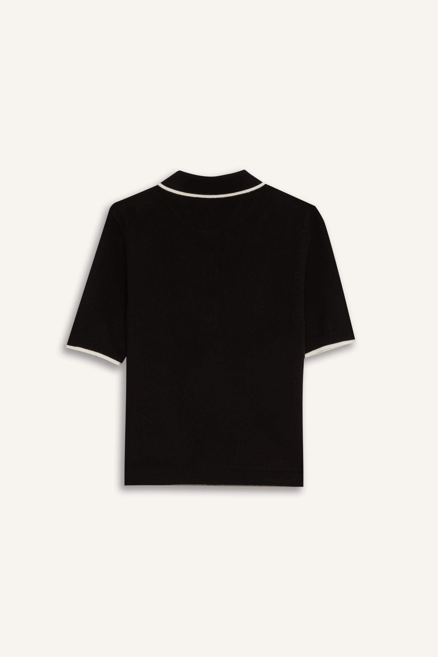 Fitted Polo Yaka Kısa Kollu Triko Tişört