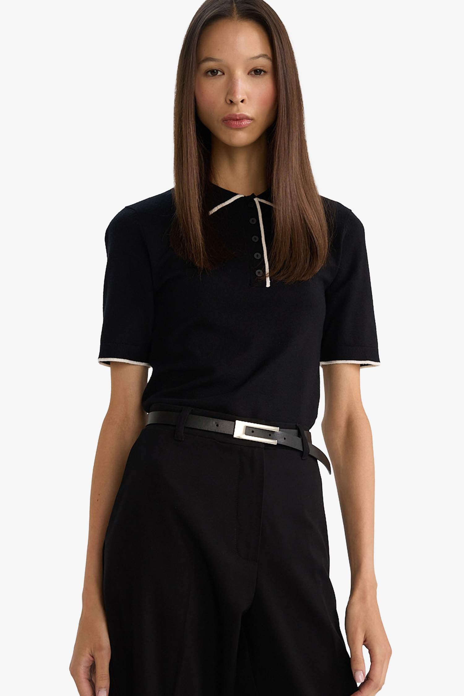 Свитер с воротником поло Fitted