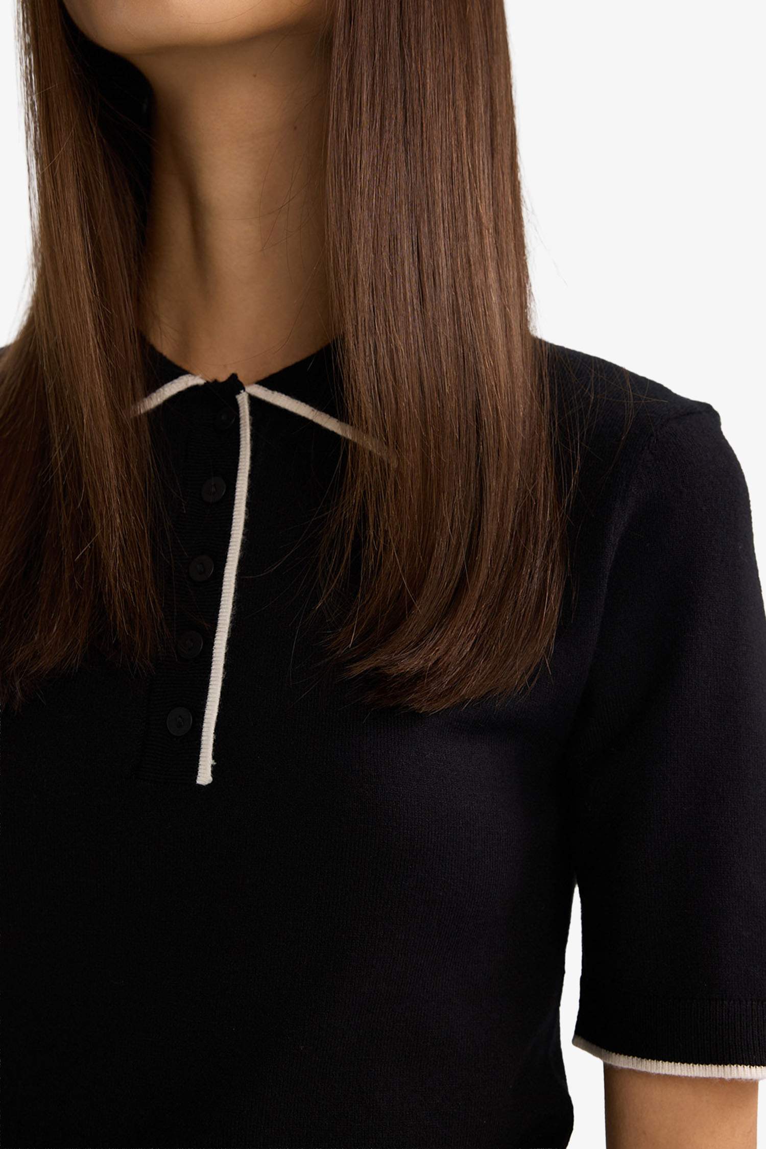 Свитер с воротником поло Fitted