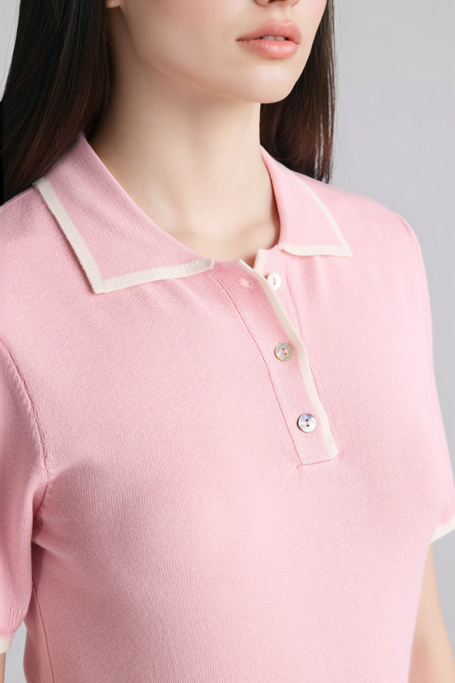 DeFacto Fitted Triko Polo Tişört görsel 4
