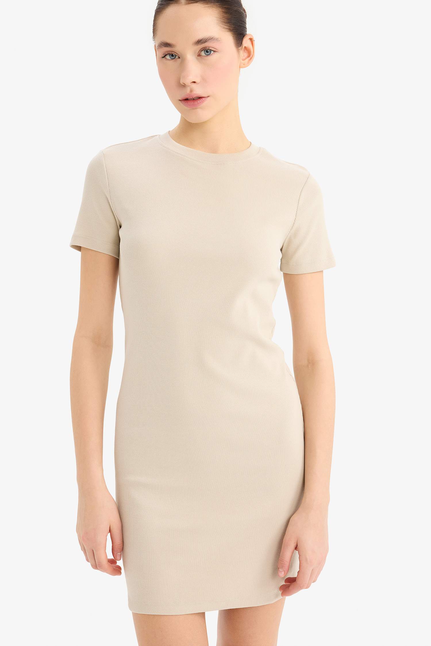 Bodycon Crew Neck Camisole Mini Dress