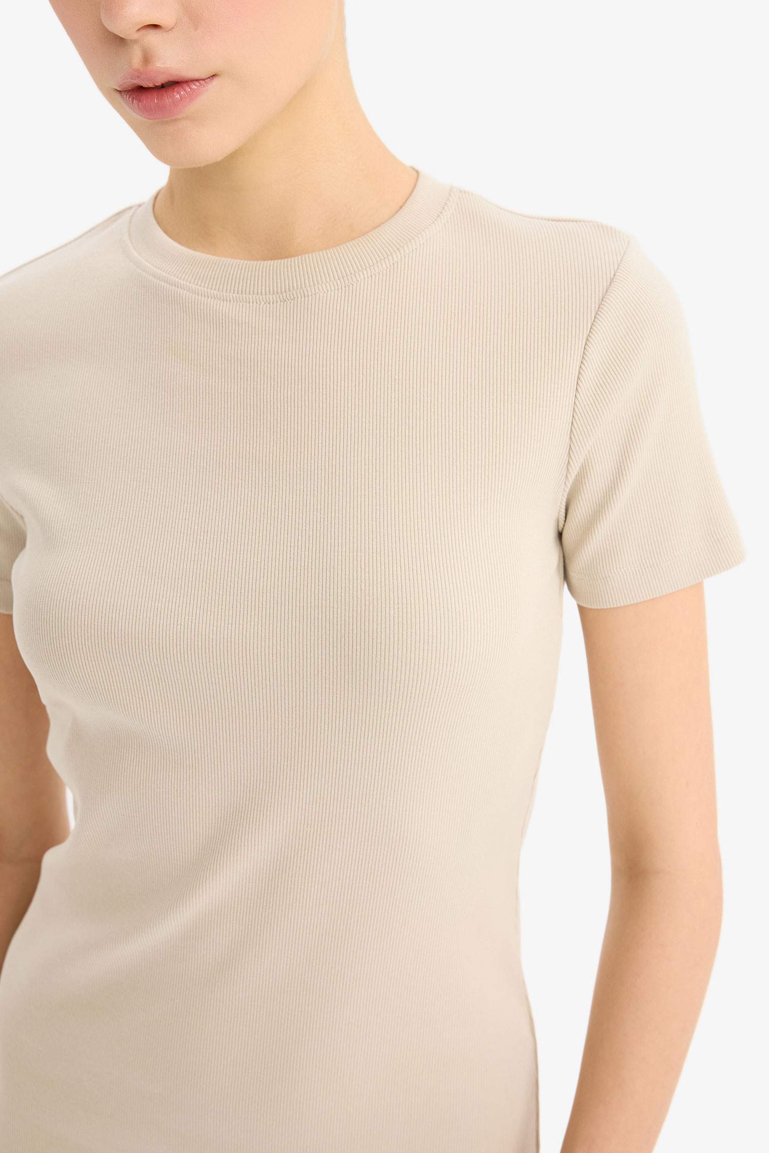 Bodycon Crew Neck Camisole Mini Dress