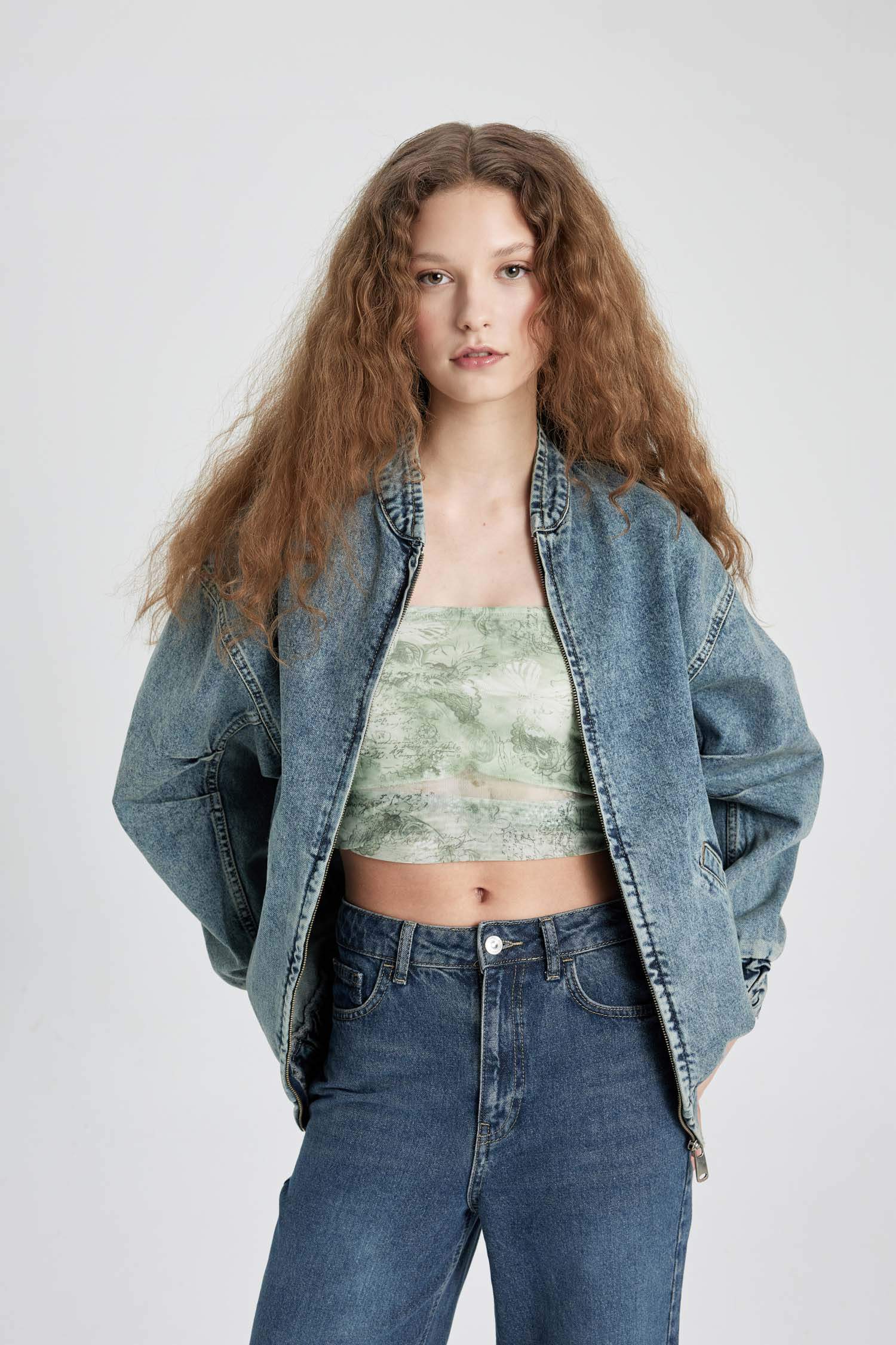 Women's Oversized Loose Fit Jean Jacket