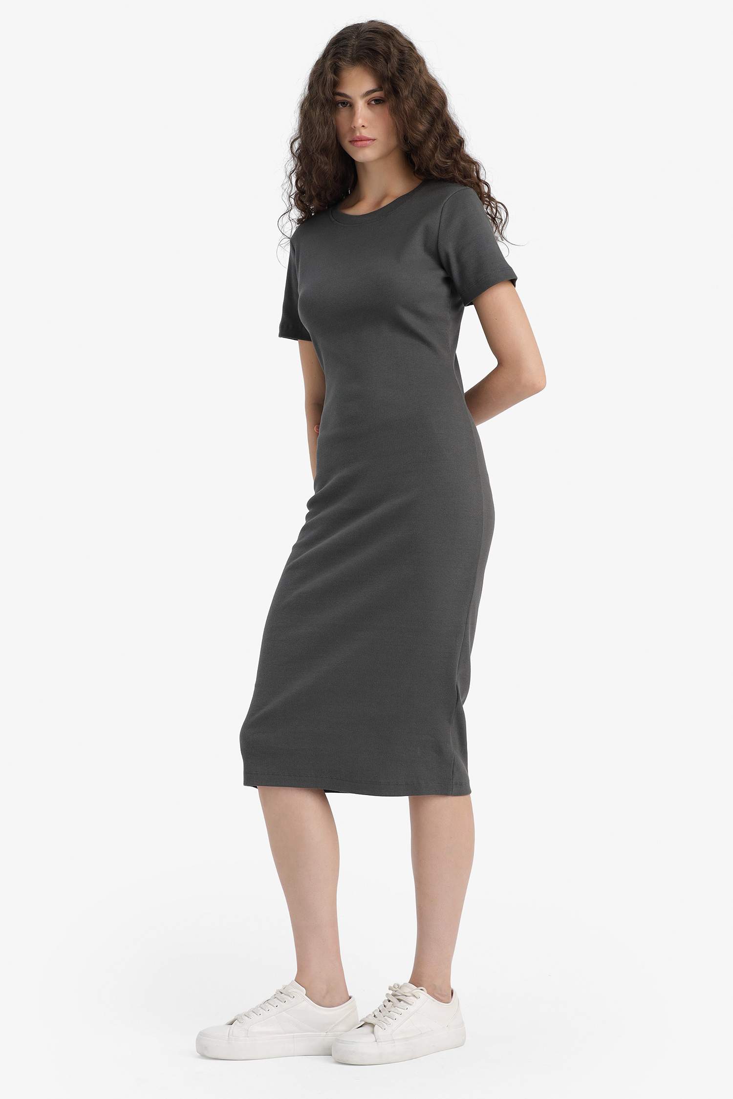 Bodycon Crew Neck Camisole Maxi Dress
