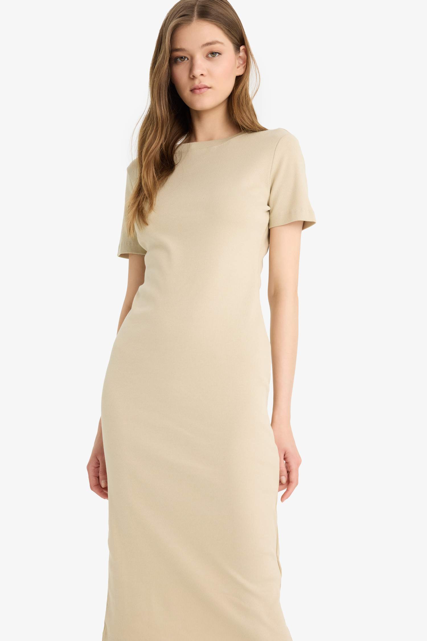 Bodycon Crew Neck Camisole Maxi Dress