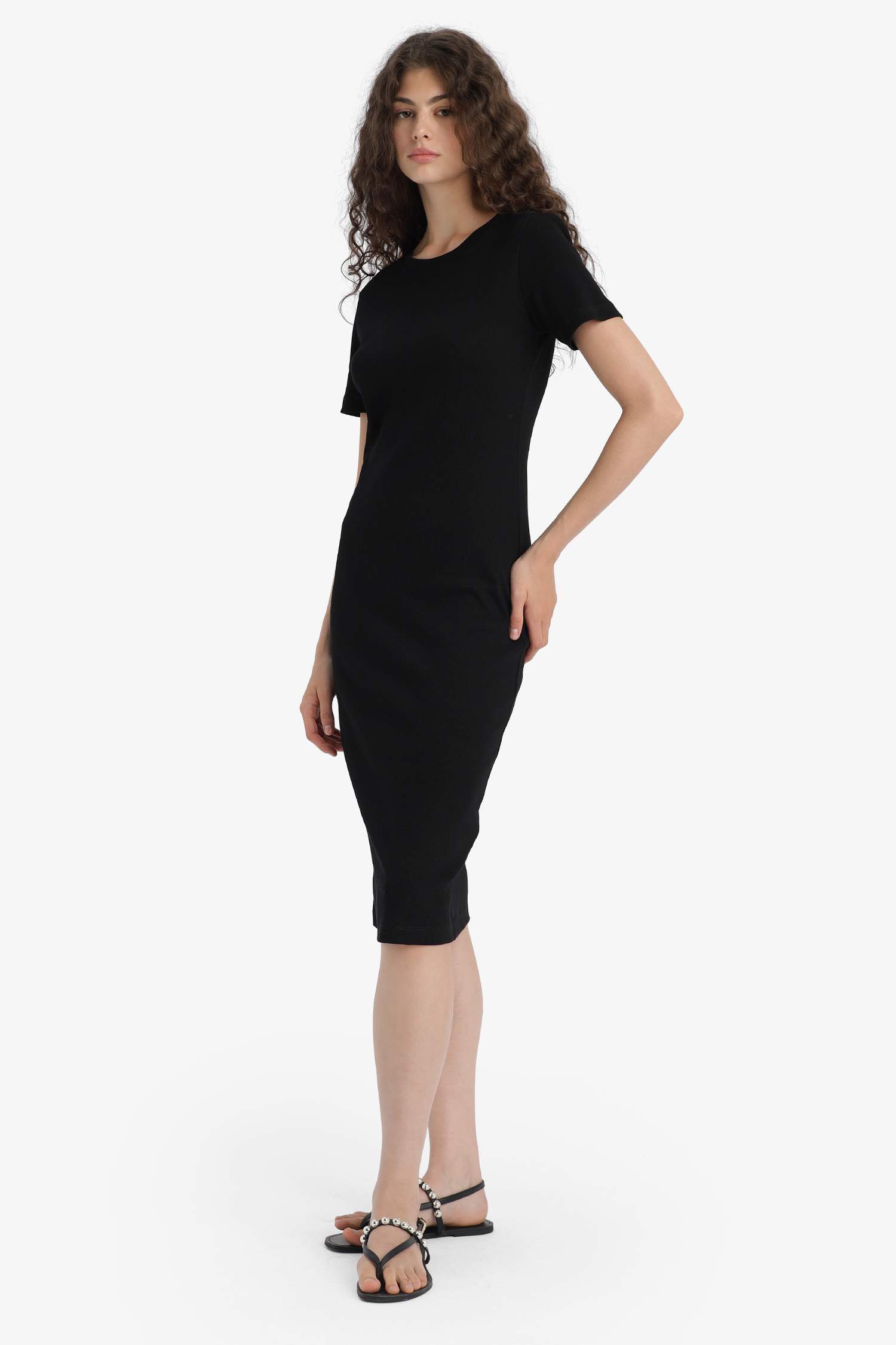 Bodycon Crew Neck Camisole Maxi Dress
