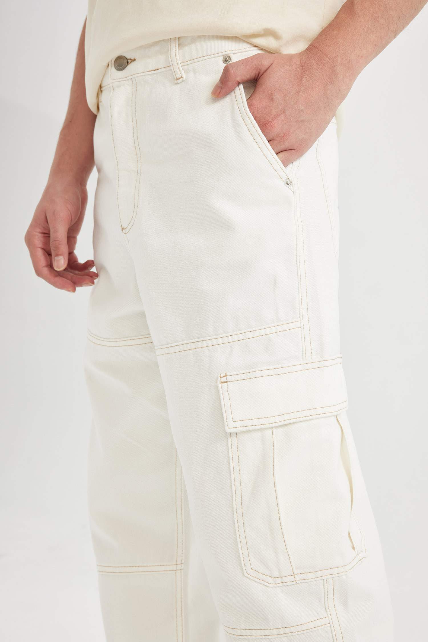 багги деним кең етек Шалбар