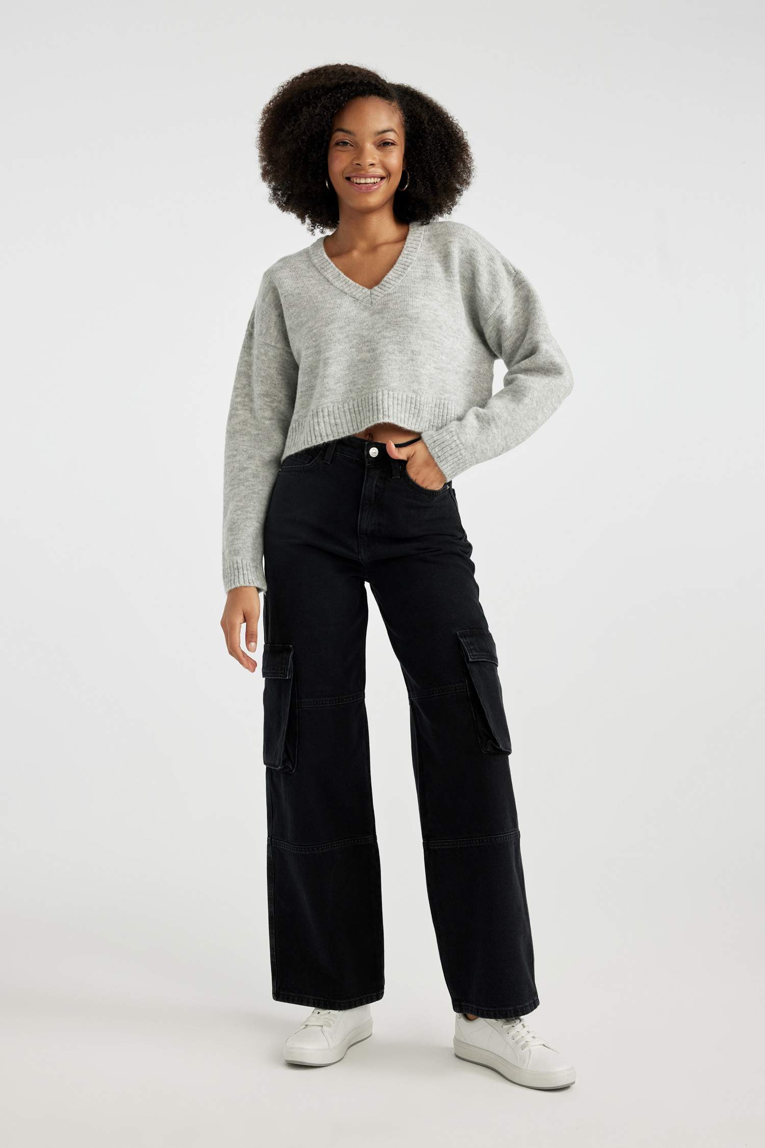 Regular Fit V Yaka Kazak