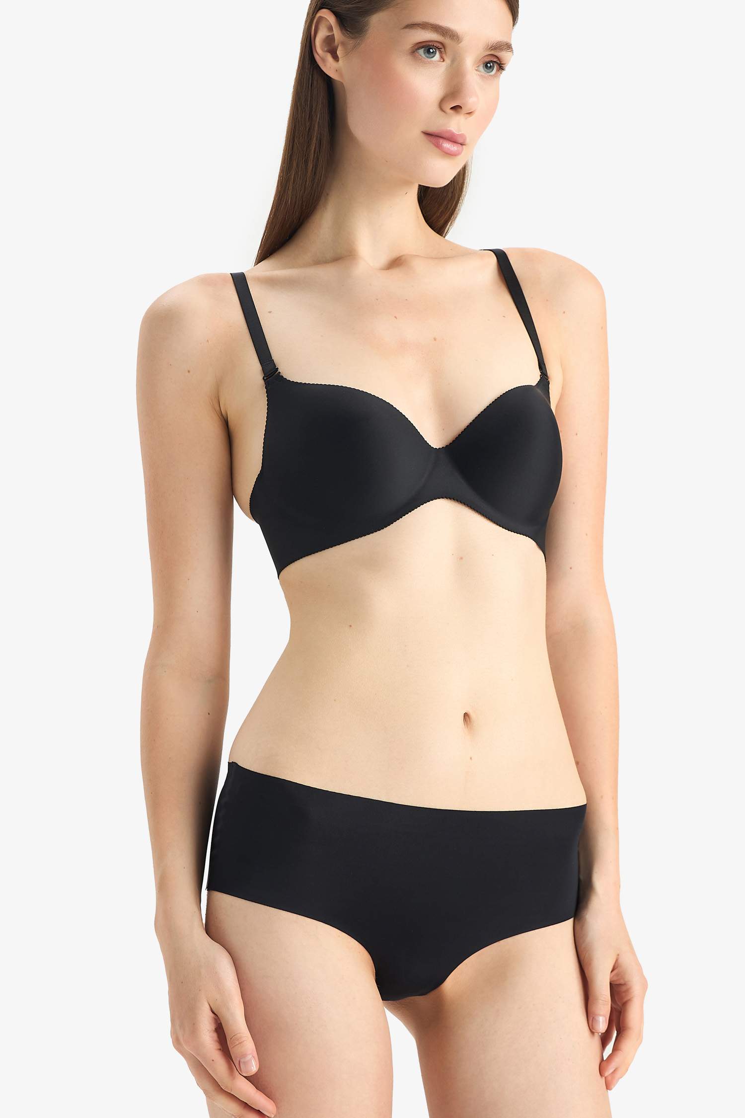 Micro Kaplı Yarım Dolgulu Balenli Tişört Bra-Fall in Love