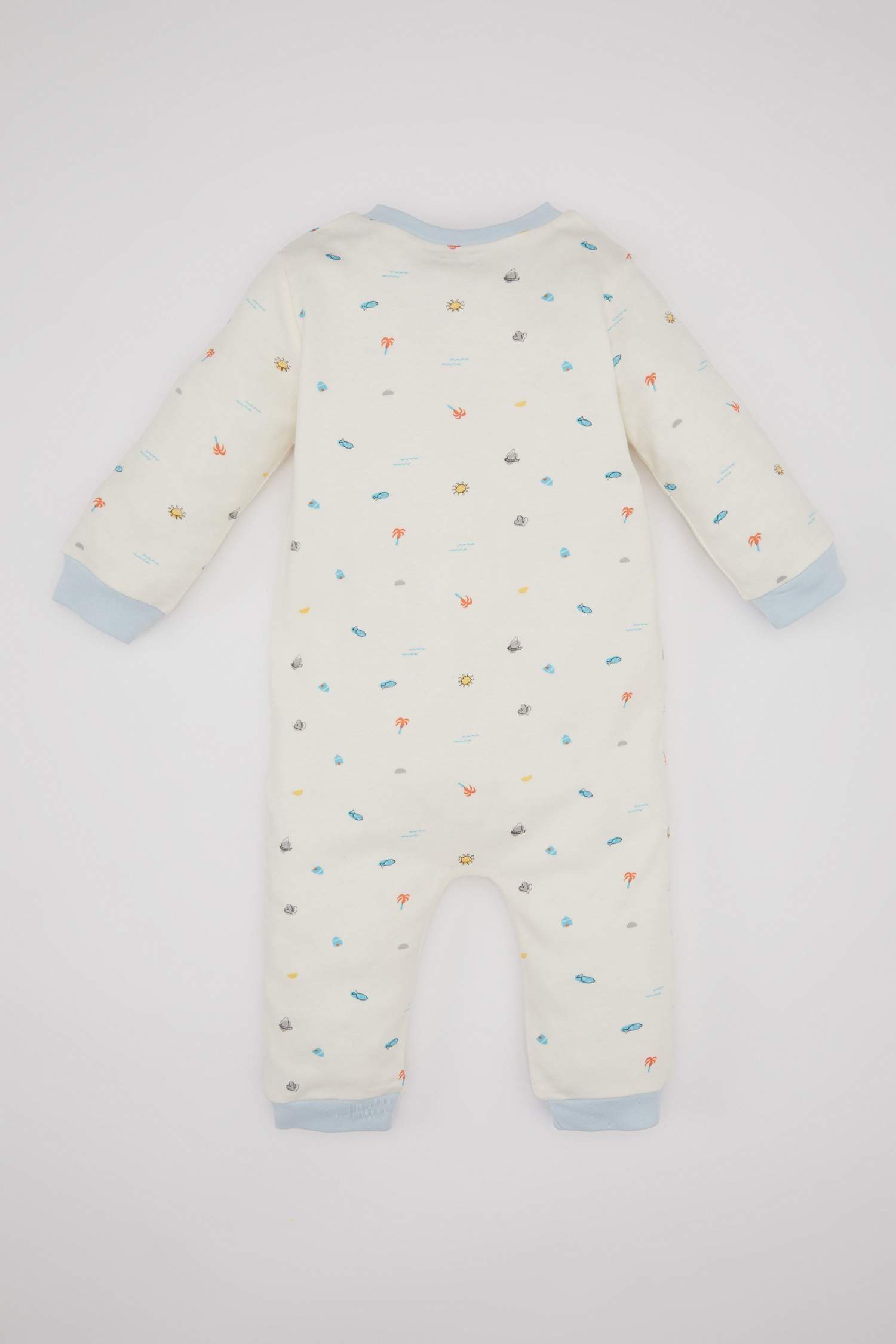 Baby Boy Newborn Marine Printed Heavy Fabric Jumpsuit