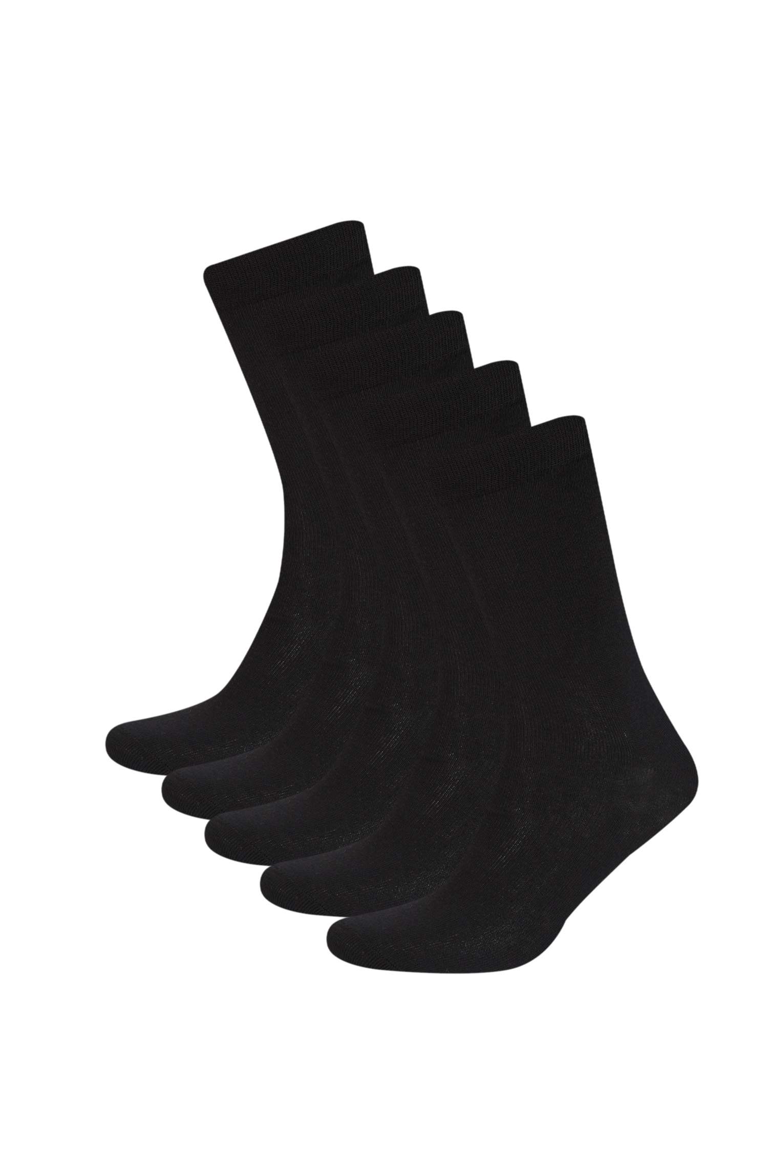 جوارب رجالي طويل قطن - 5 قطع