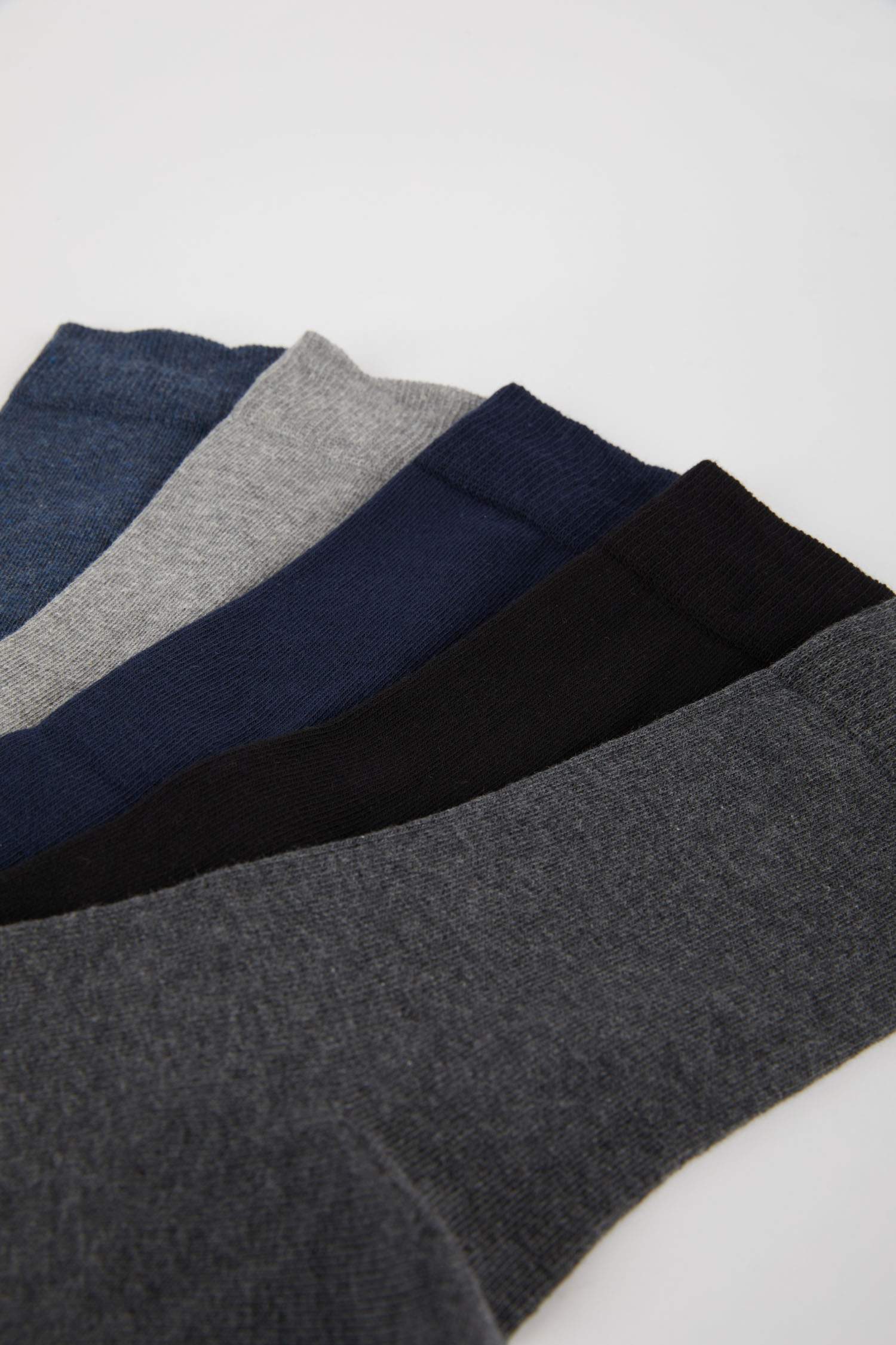 Erkek 5'li Pamuklu Uzun Çorap