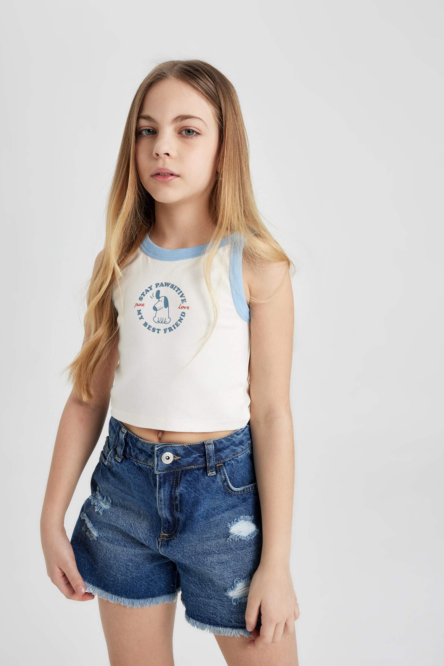 Girl Printed Crop Top
