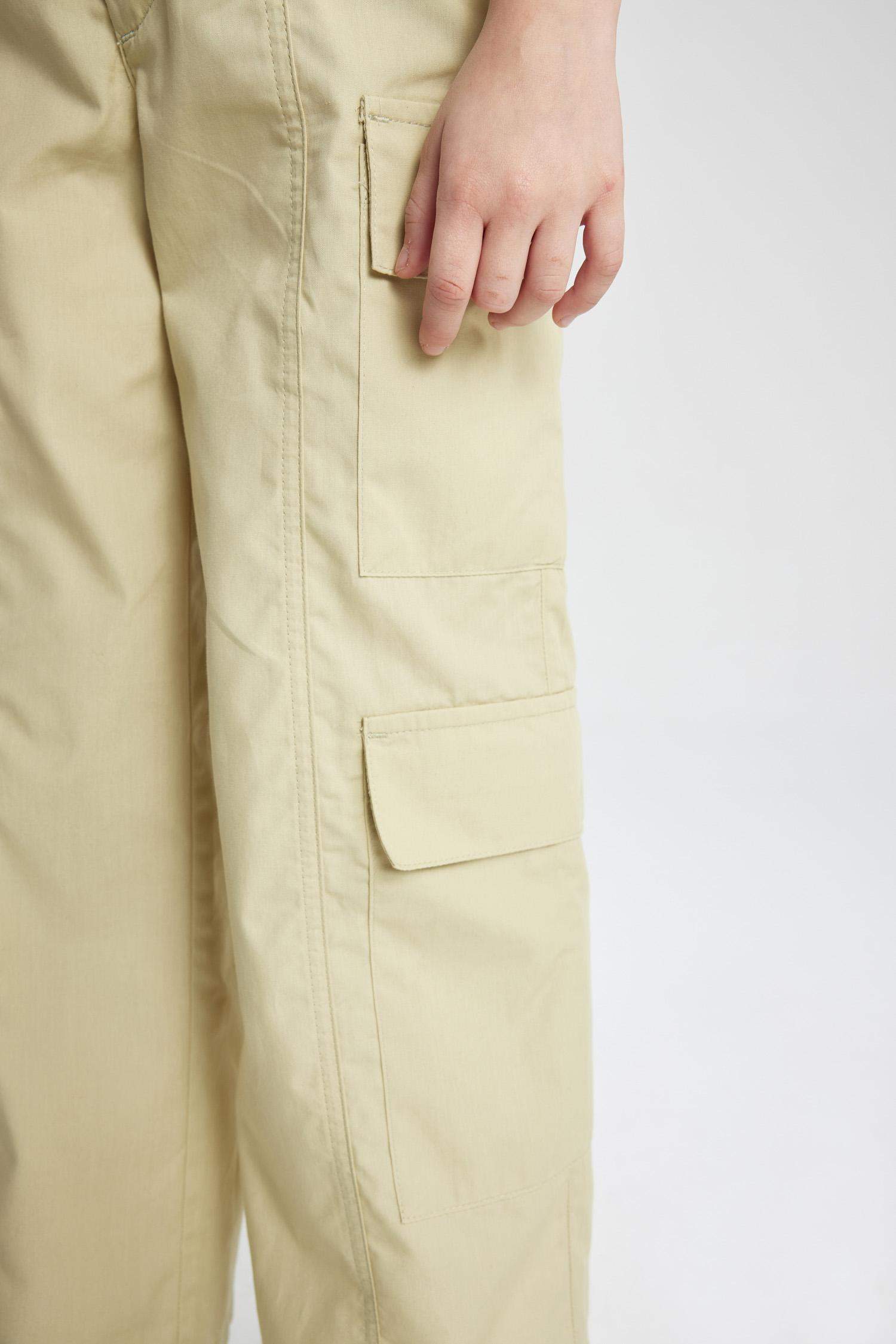 Girl Wide Leg Cotton Cargo Pants