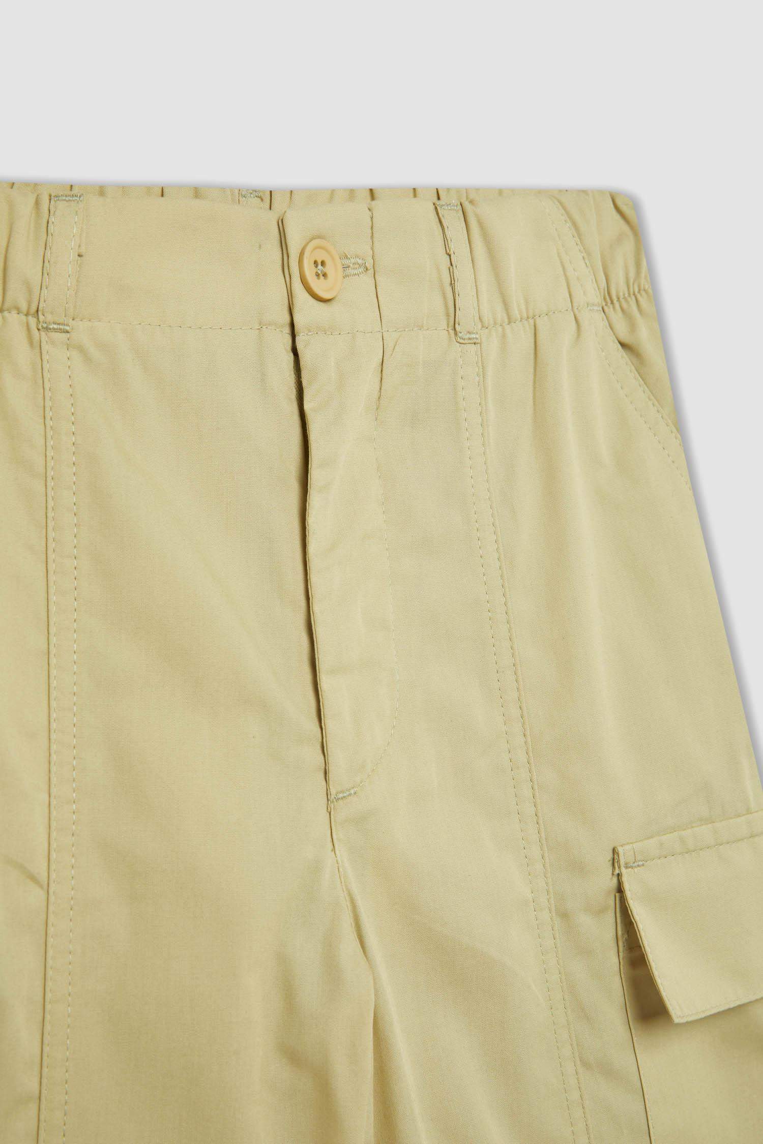 Girl Wide Leg Cotton Cargo Pants