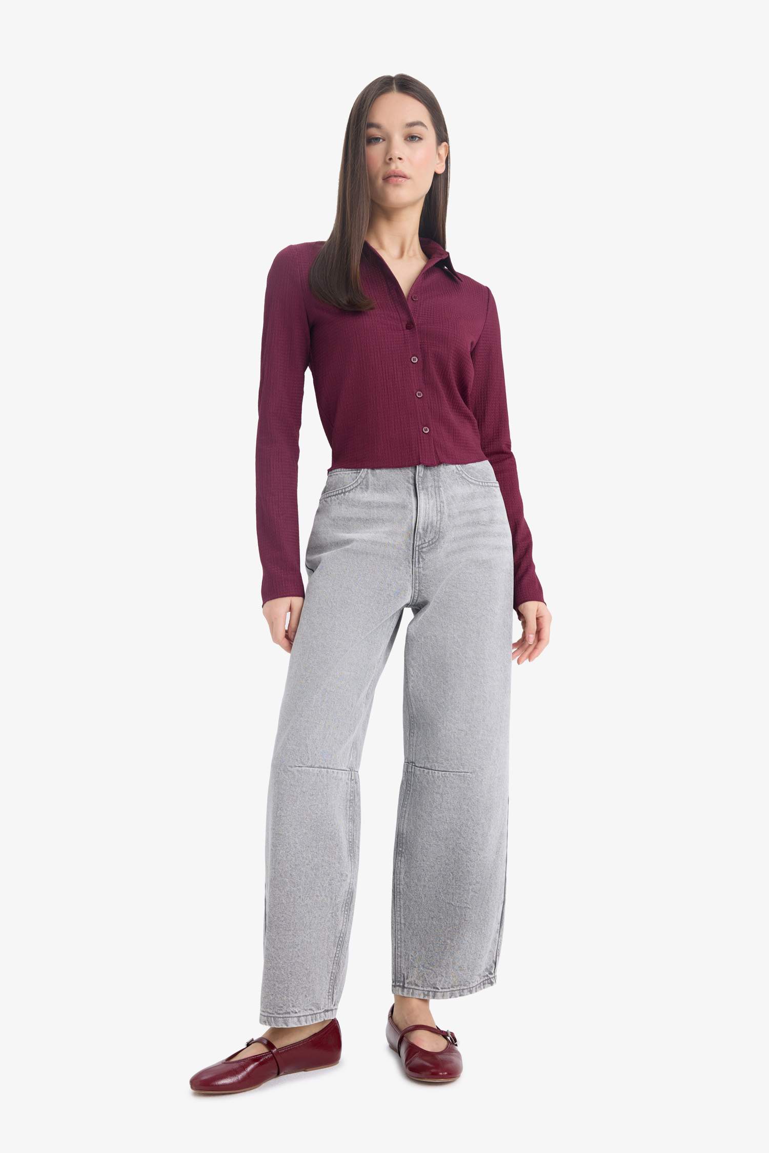 Coool ұзын бұлшықет пішімі Ұзын жеңді көйлек