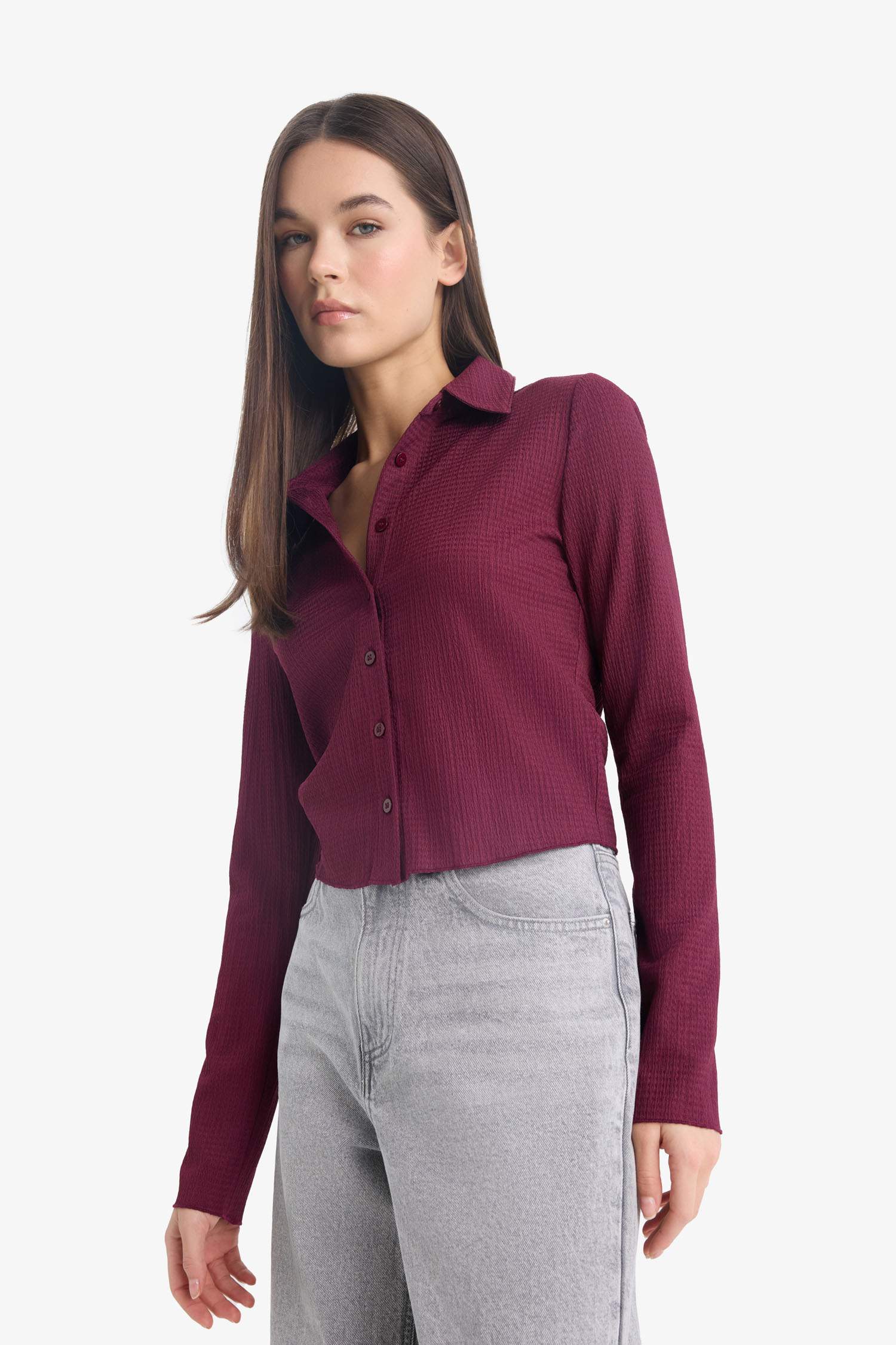 Coool ұзын бұлшықет пішімі Ұзын жеңді көйлек