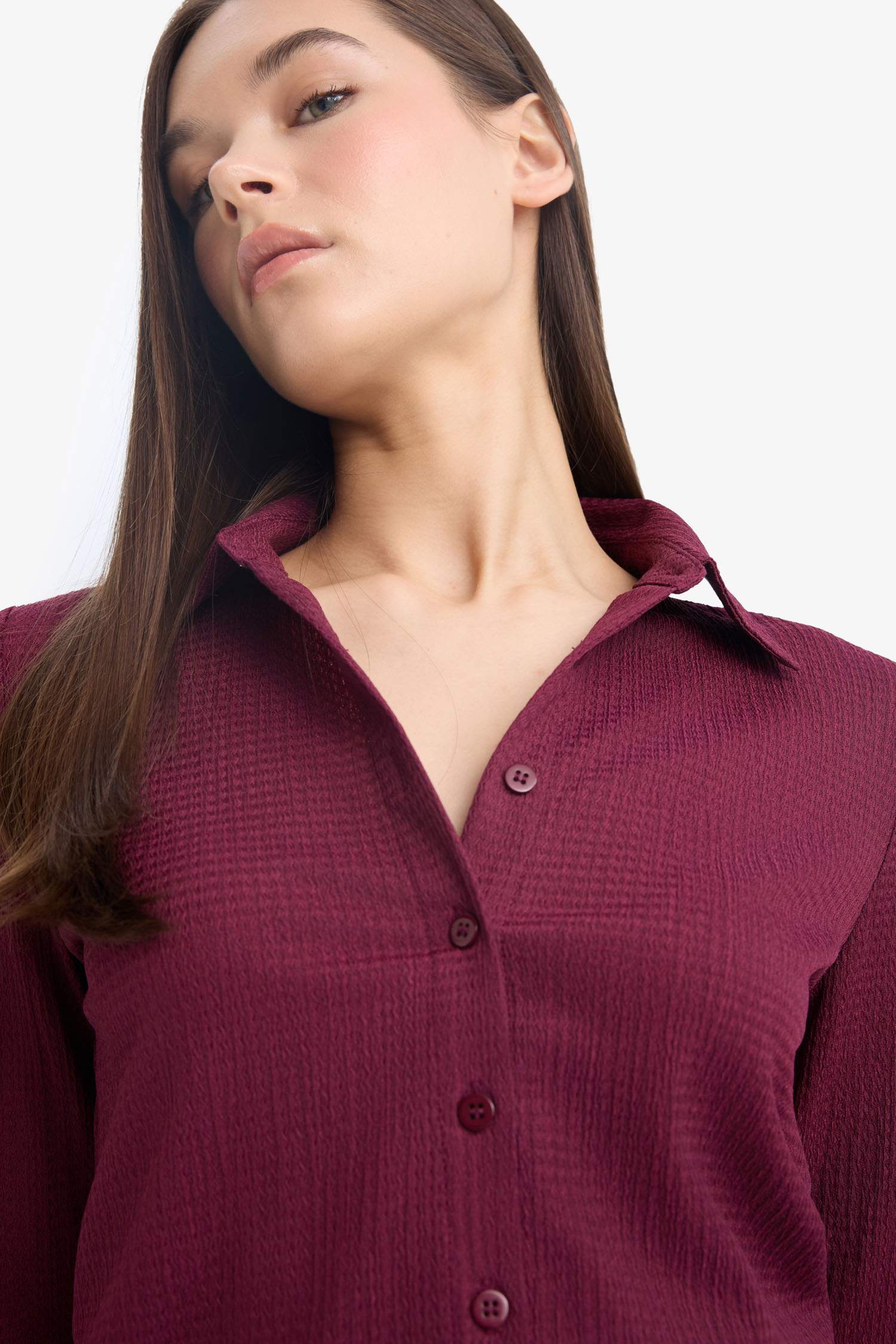 Coool ұзын бұлшықет пішімі Ұзын жеңді көйлек