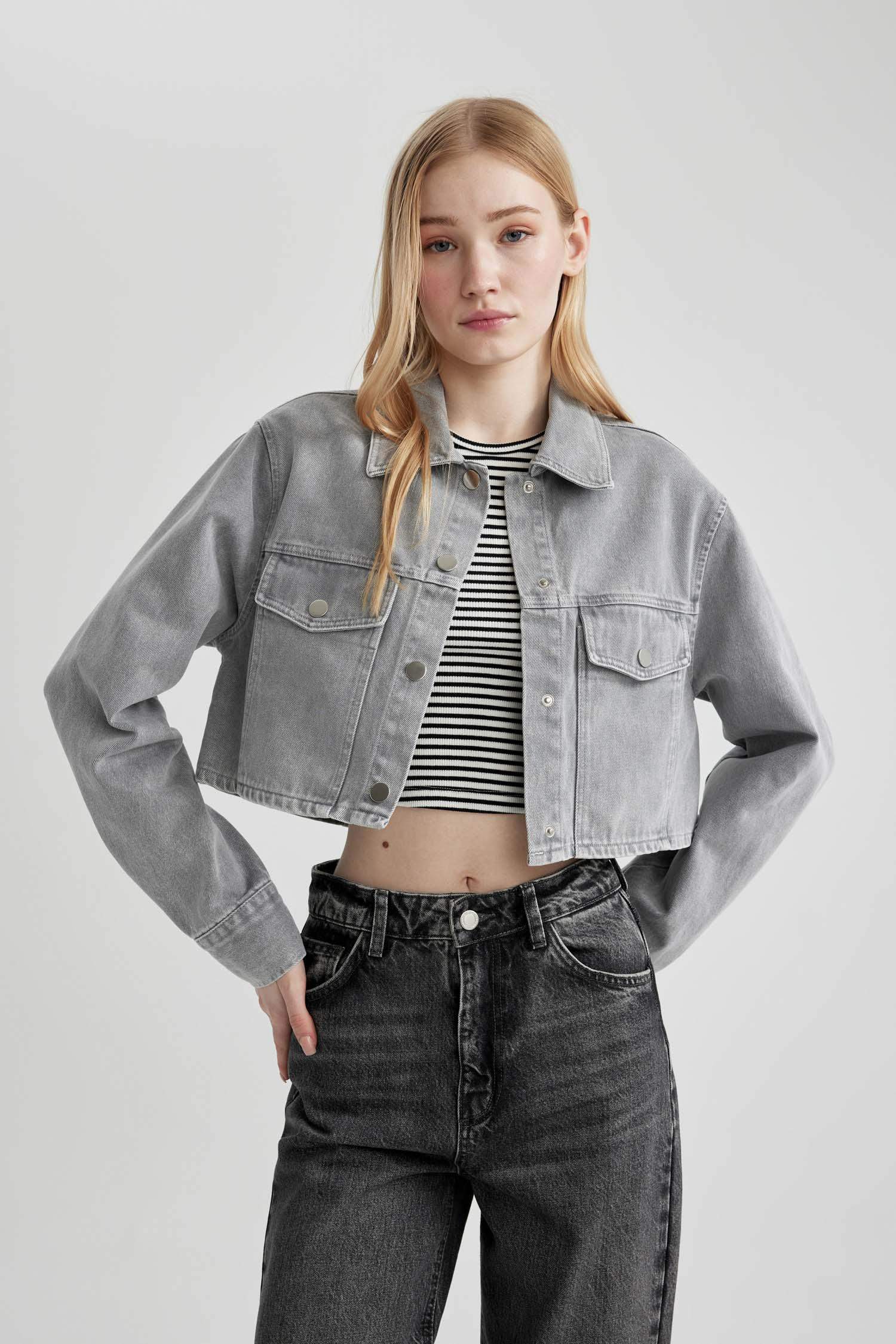 Oversize Fit Gabardine Long Sleeve Shirt