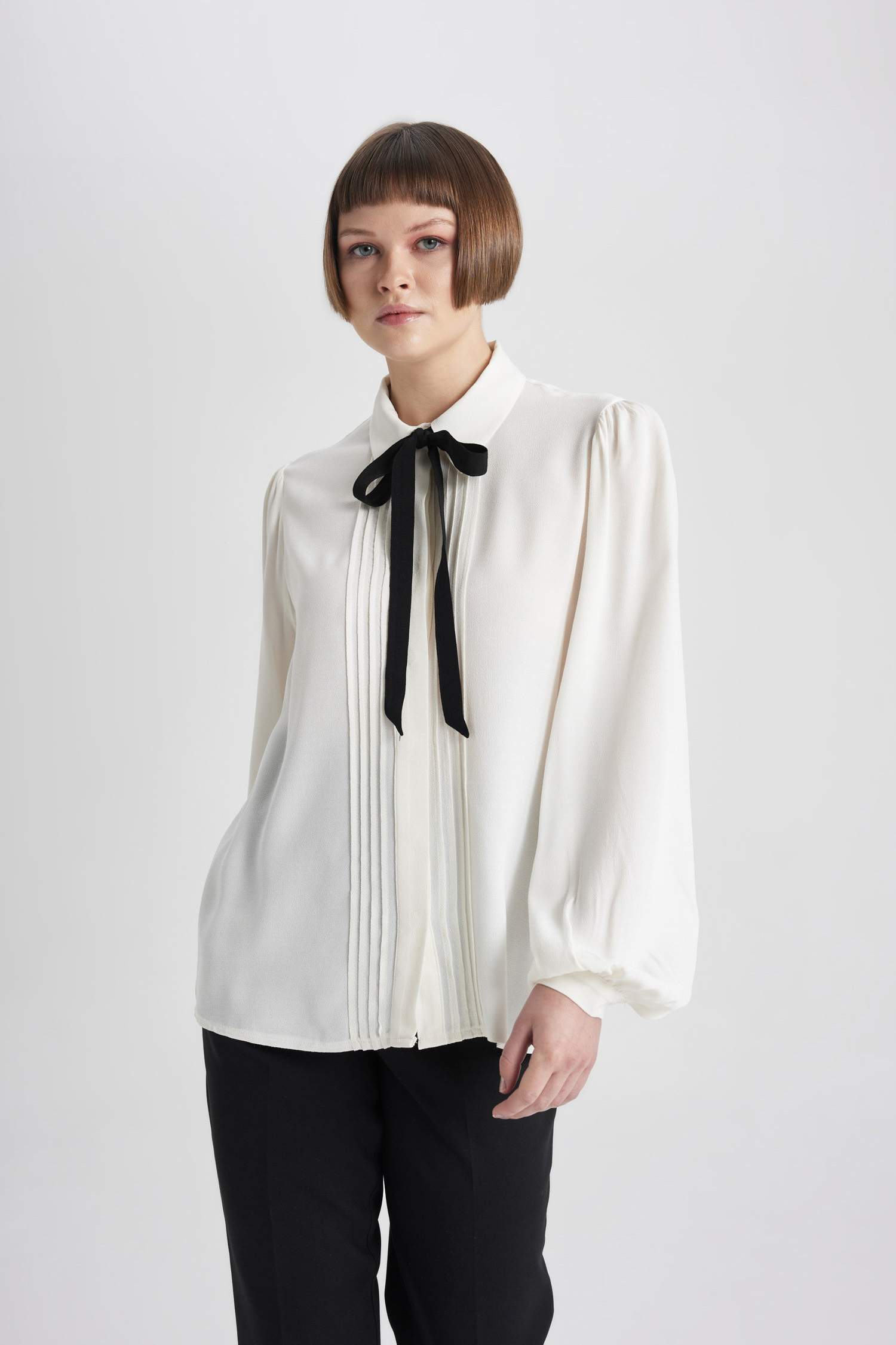 Regular Fit Shawl Collar Long Sleeve Shirt