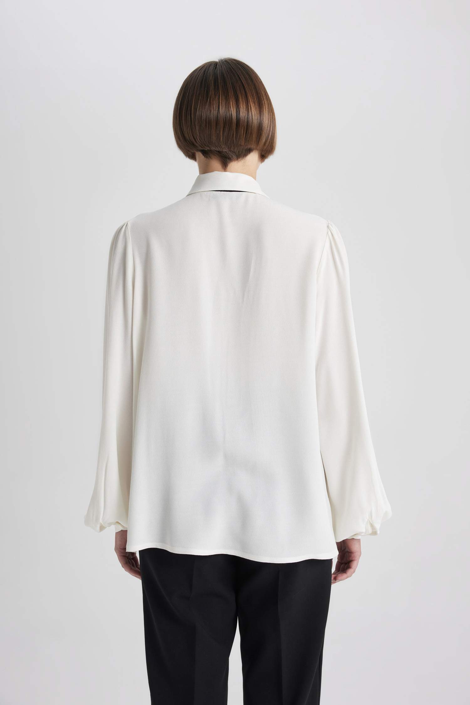 Regular Fit Shawl Collar Long Sleeve Shirt