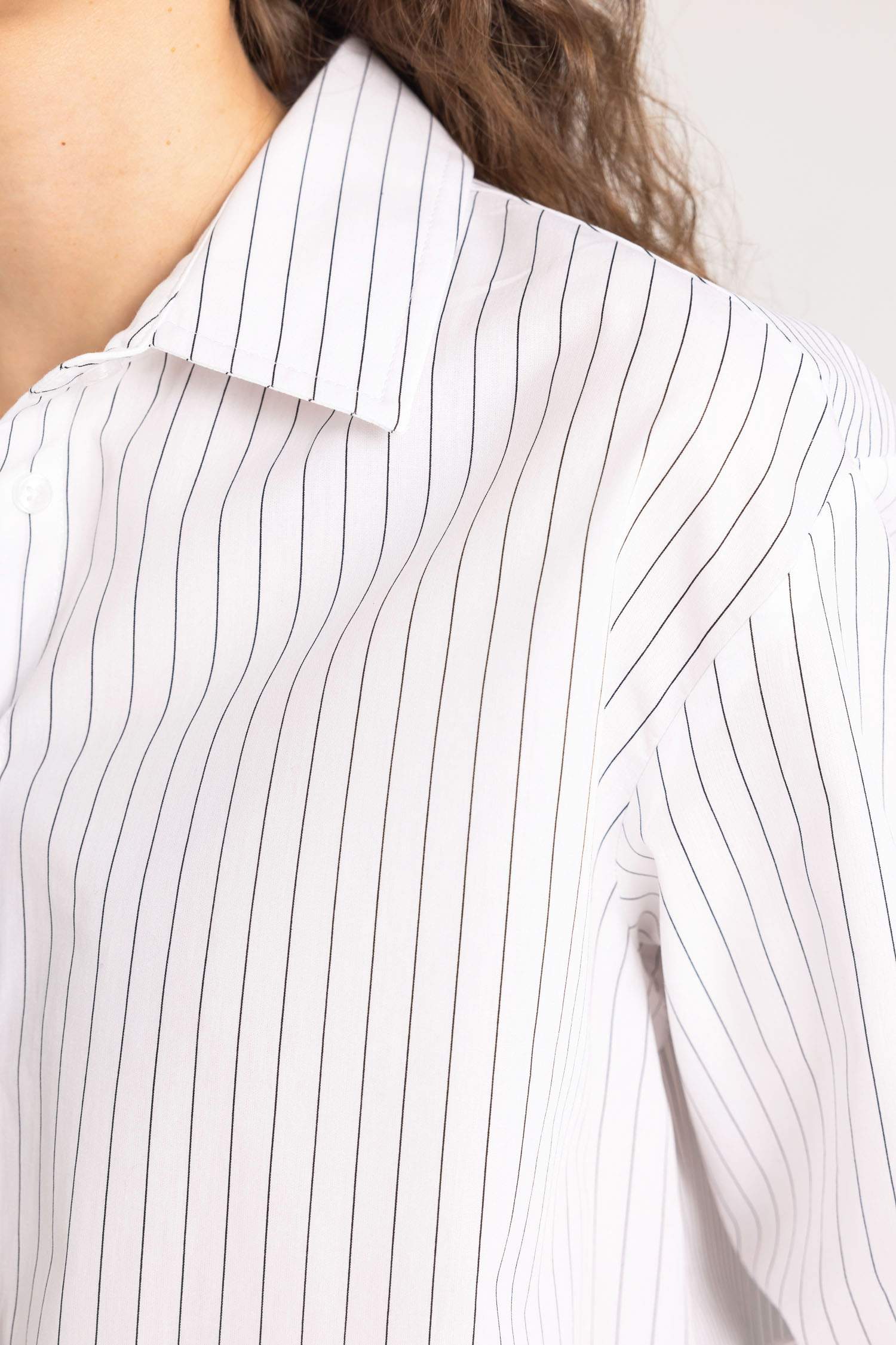 Chemise Oversize en Popeline à Manches Longues