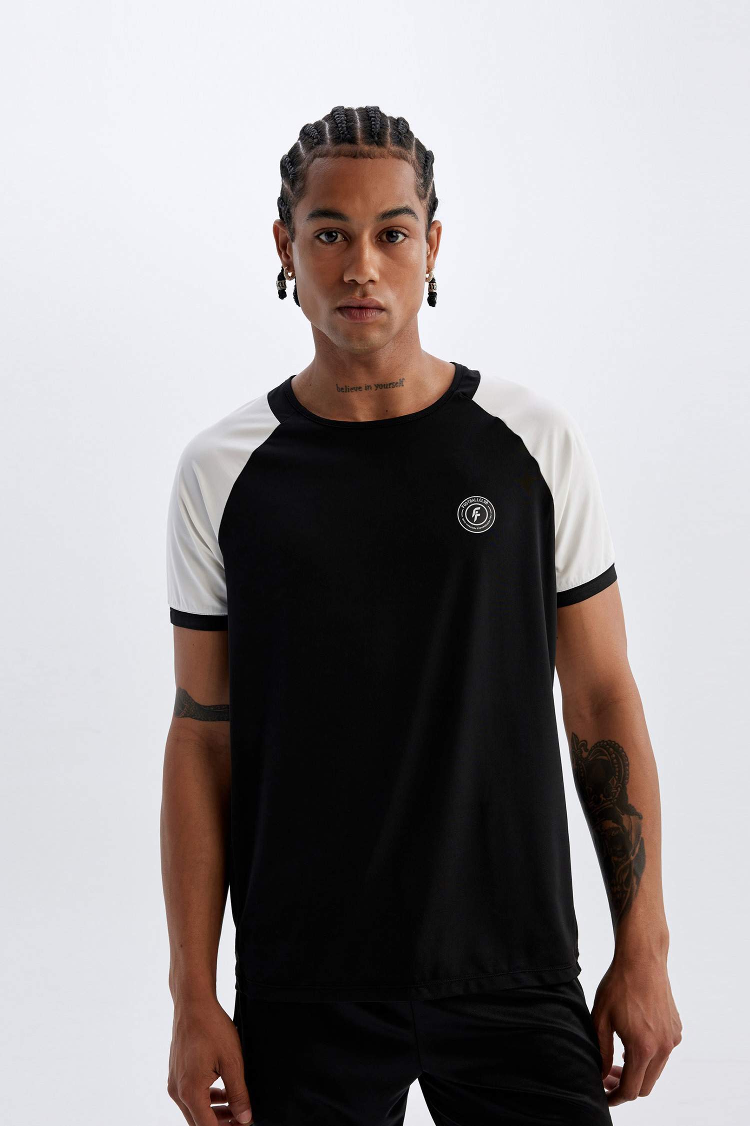 DeFactoFit Standard Fit Crew Neck Printed Heavy Fabric T-Shirt