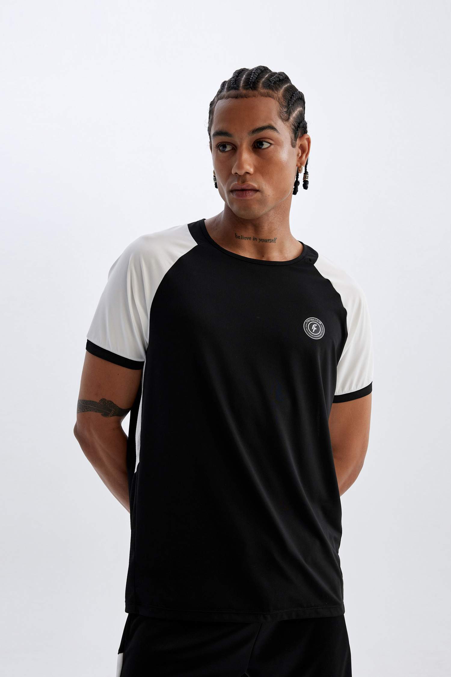 DeFactoFit Standard Fit Crew Neck Printed Heavy Fabric T-Shirt