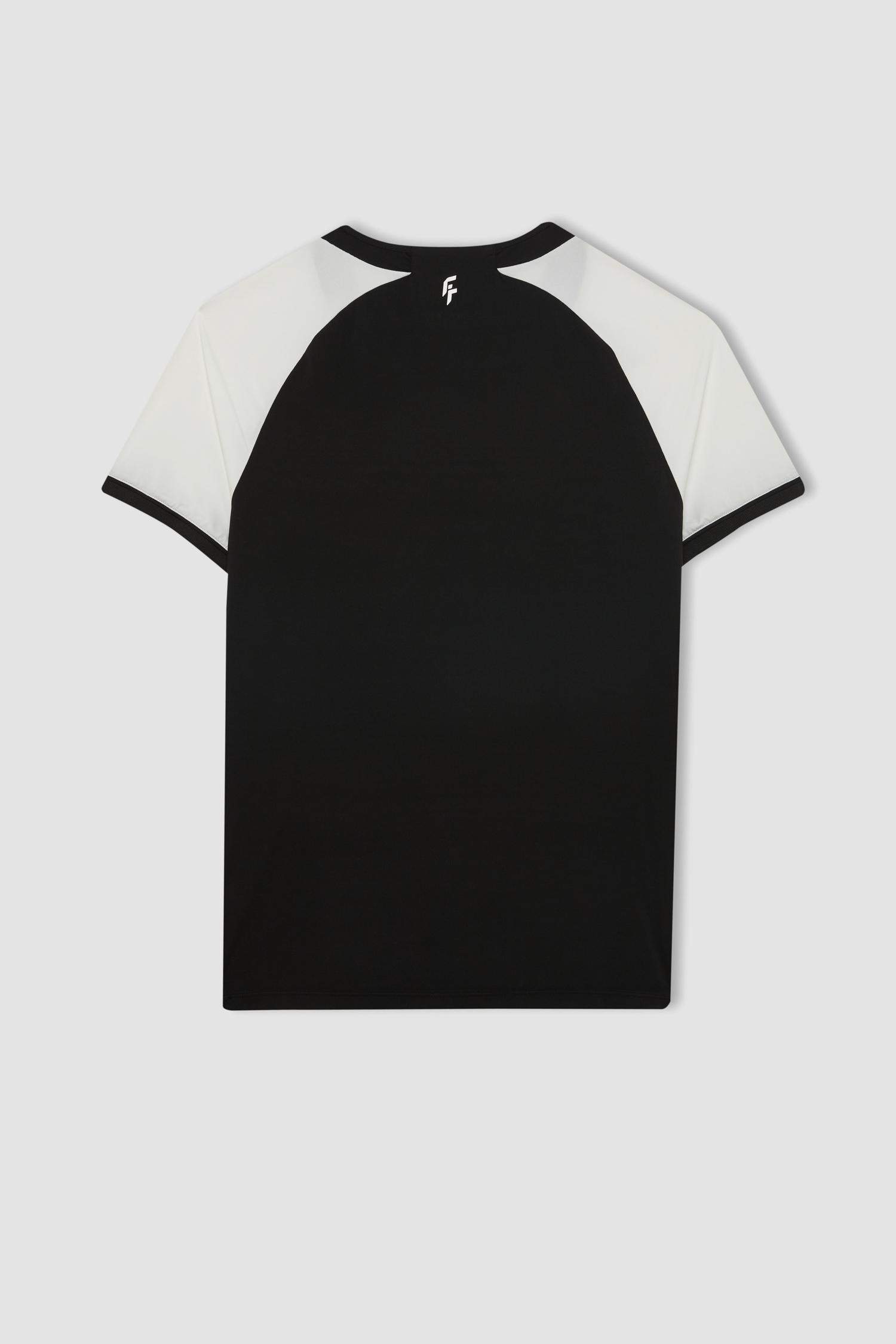 DeFactoFit Standard Fit Crew Neck Printed Heavy Fabric T-Shirt