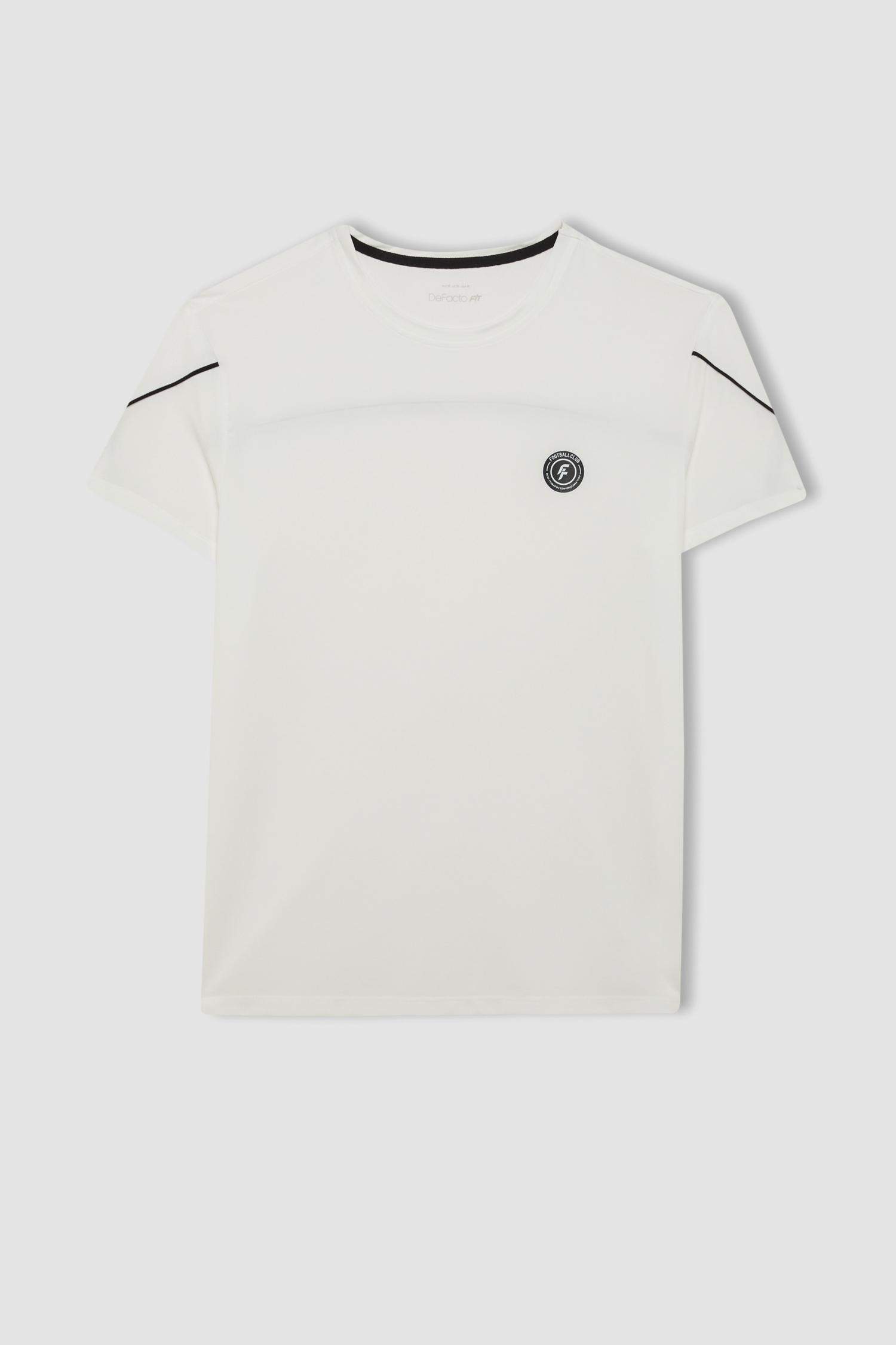 Standard Fit Crew Neck Printed Heavy Fabric Sports T-Shirt