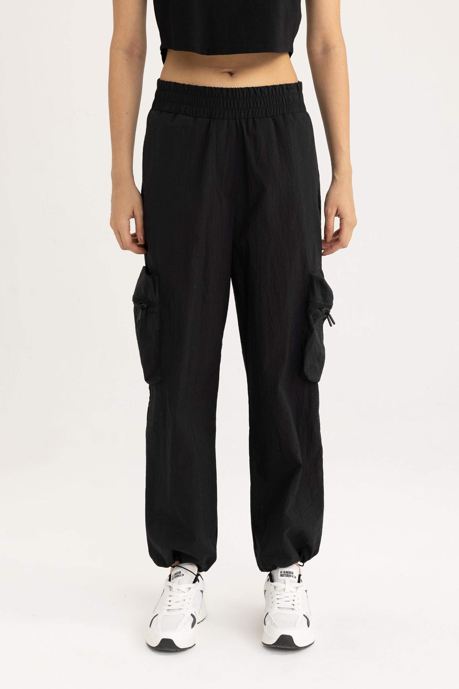 بنطرون كارجو منسوج قصة عادية بجيب من DeFactoFit